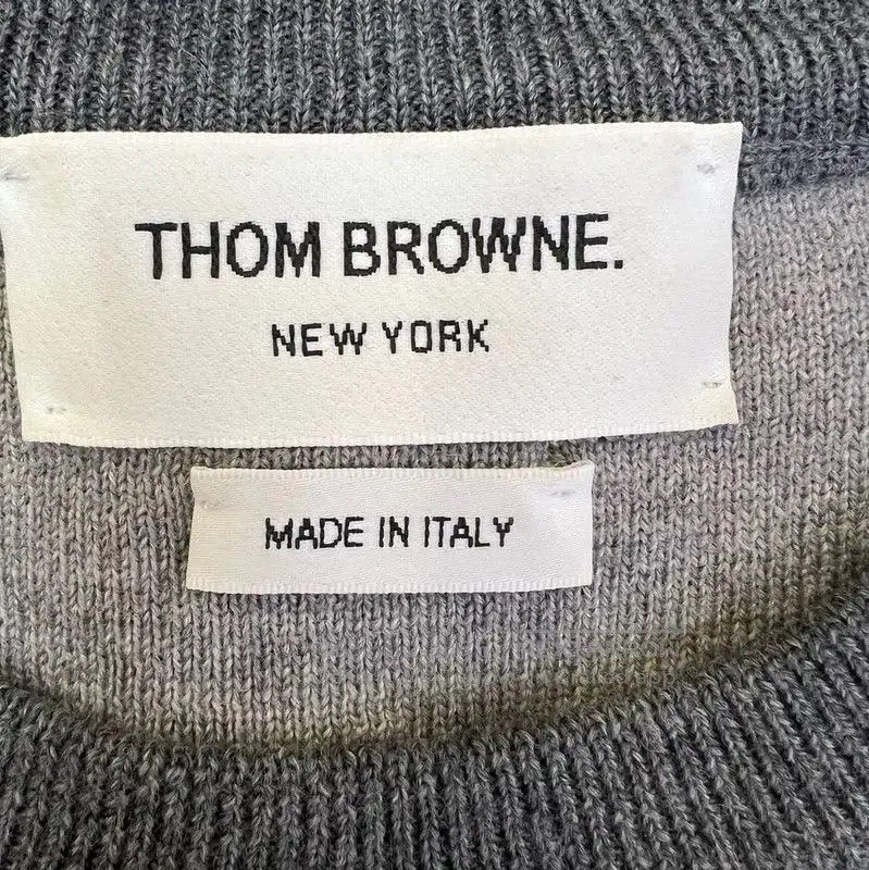 Thom Browne Thom Browne Light Gray Cotton Pullover Sweater . Size M / US 6-8 / IT 42-44 - 5 Thumbnail