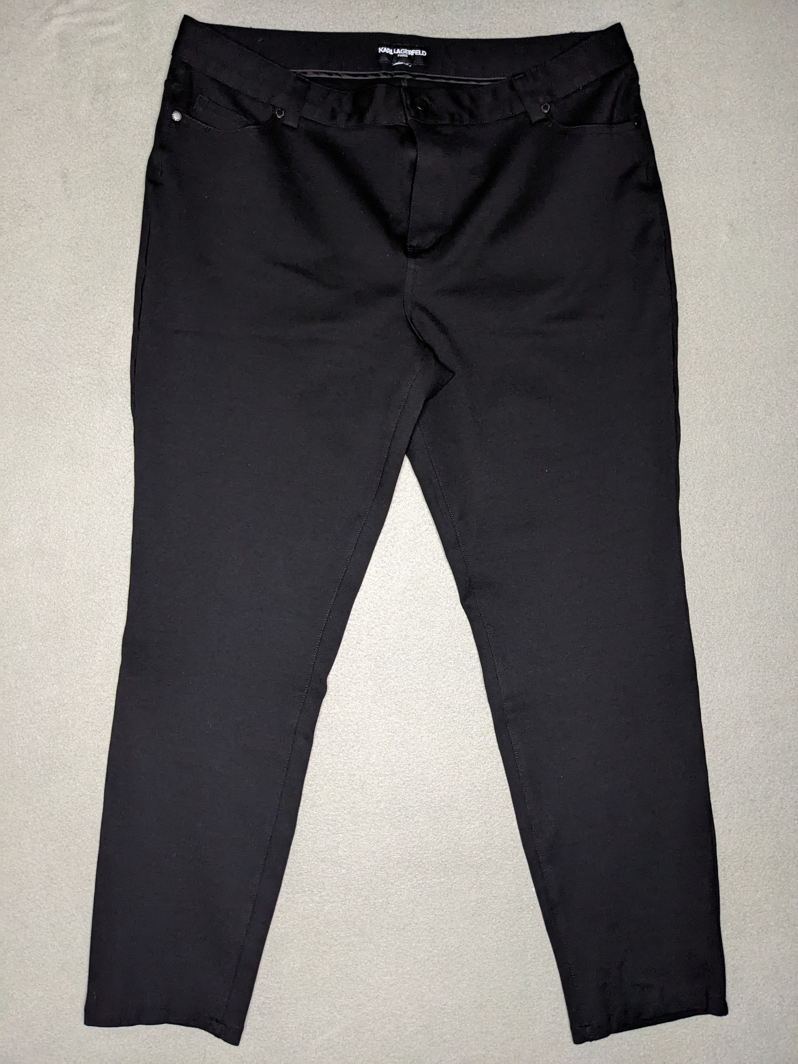 Karl Lagerfeld Karl Lagerfeld Pants Size 16 Straight Stretch Knit Trousers Size 38" / US 16 / IT 52 - 1 Thumbnail