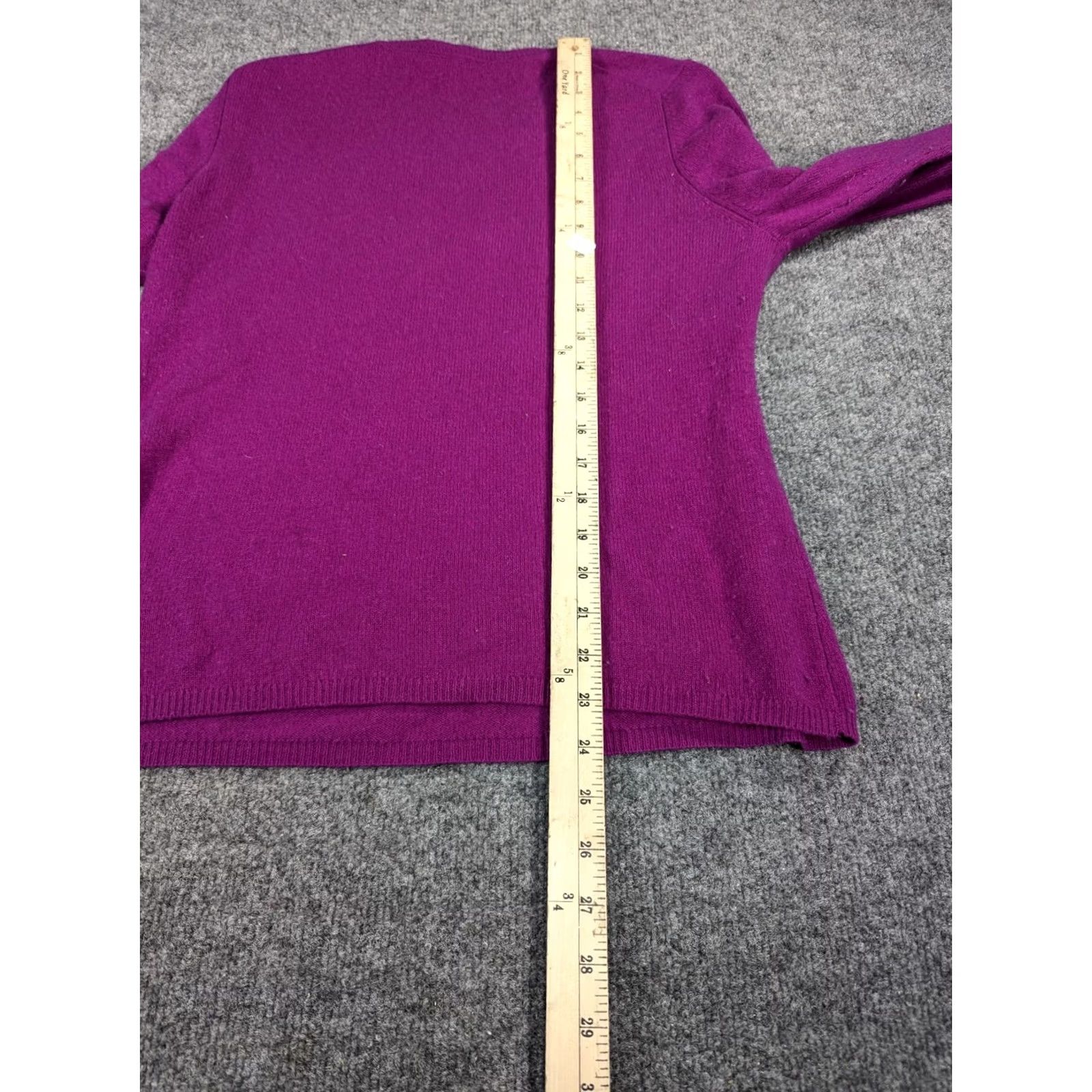 Charter Club Charter Club Luxury Cashmere Crewneck Sweater Purple Womens Size Large Size L / US 10 / IT 46 - 3 Thumbnail