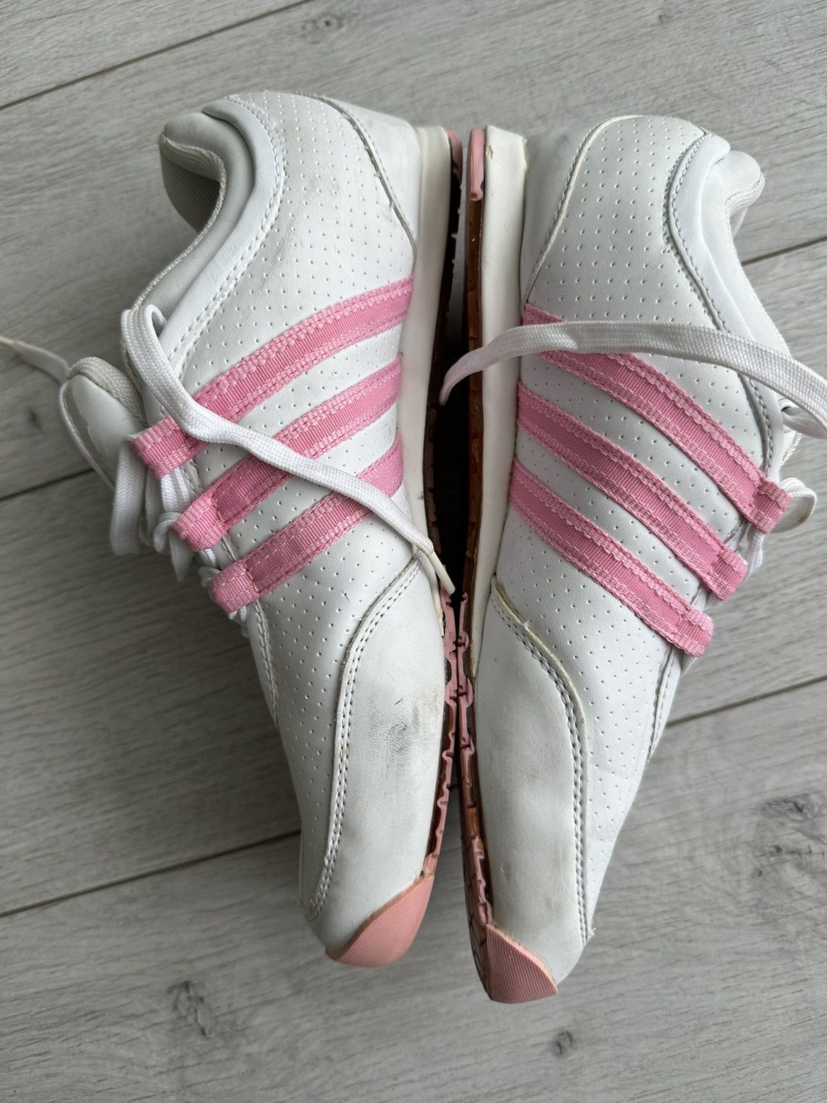 Vintage × Y-3 × Yohji Yamamoto White Y-3 Sneakers with Pink Embroidered Stripes Size US 8 / EU 41 - 7 Thumbnail