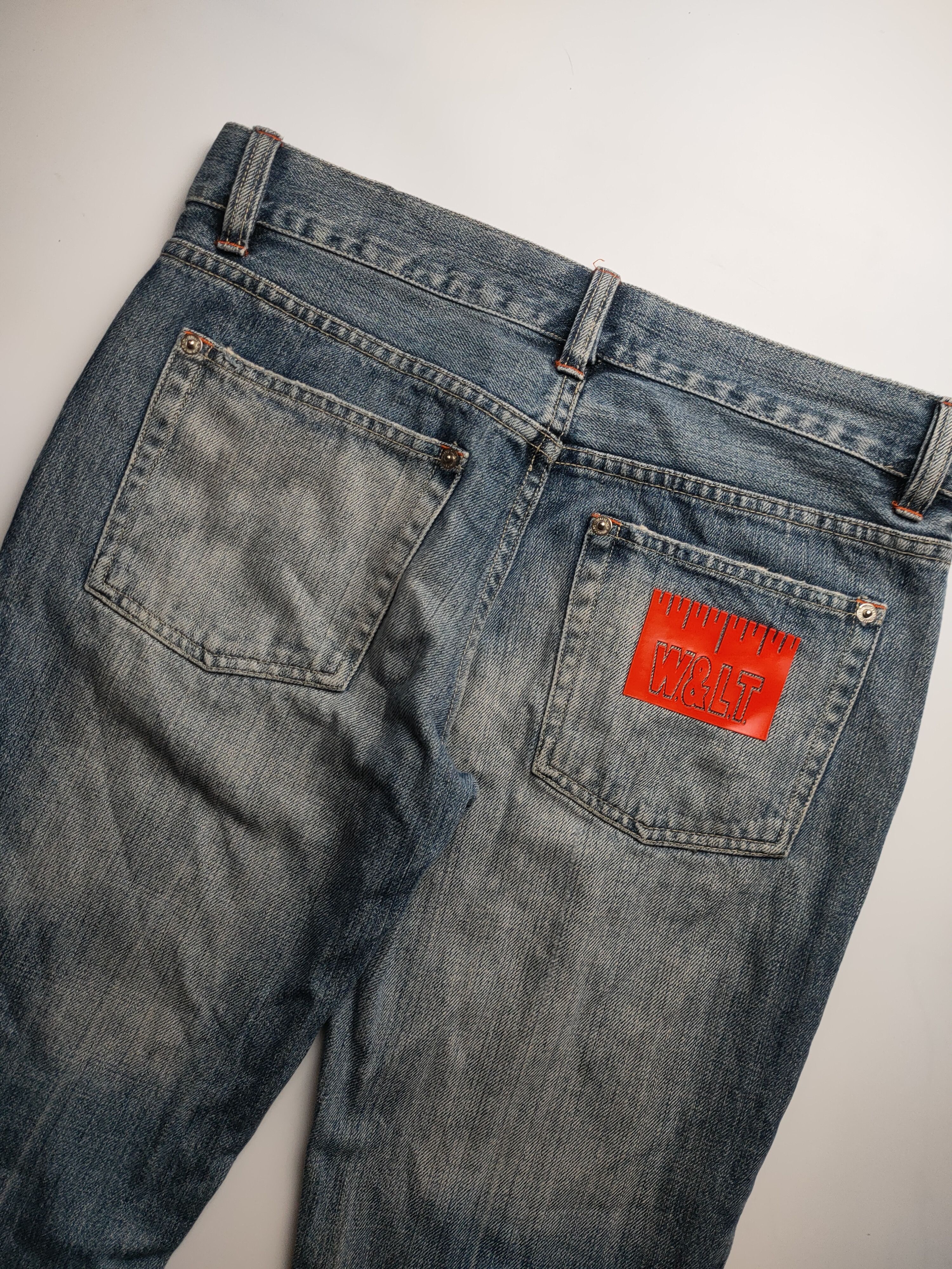 W&LT × Walter Van Beirendonck Vintage W&LT Flared Denim Jeans Size 30" / US 8 / IT 44 - 15 Thumbnail