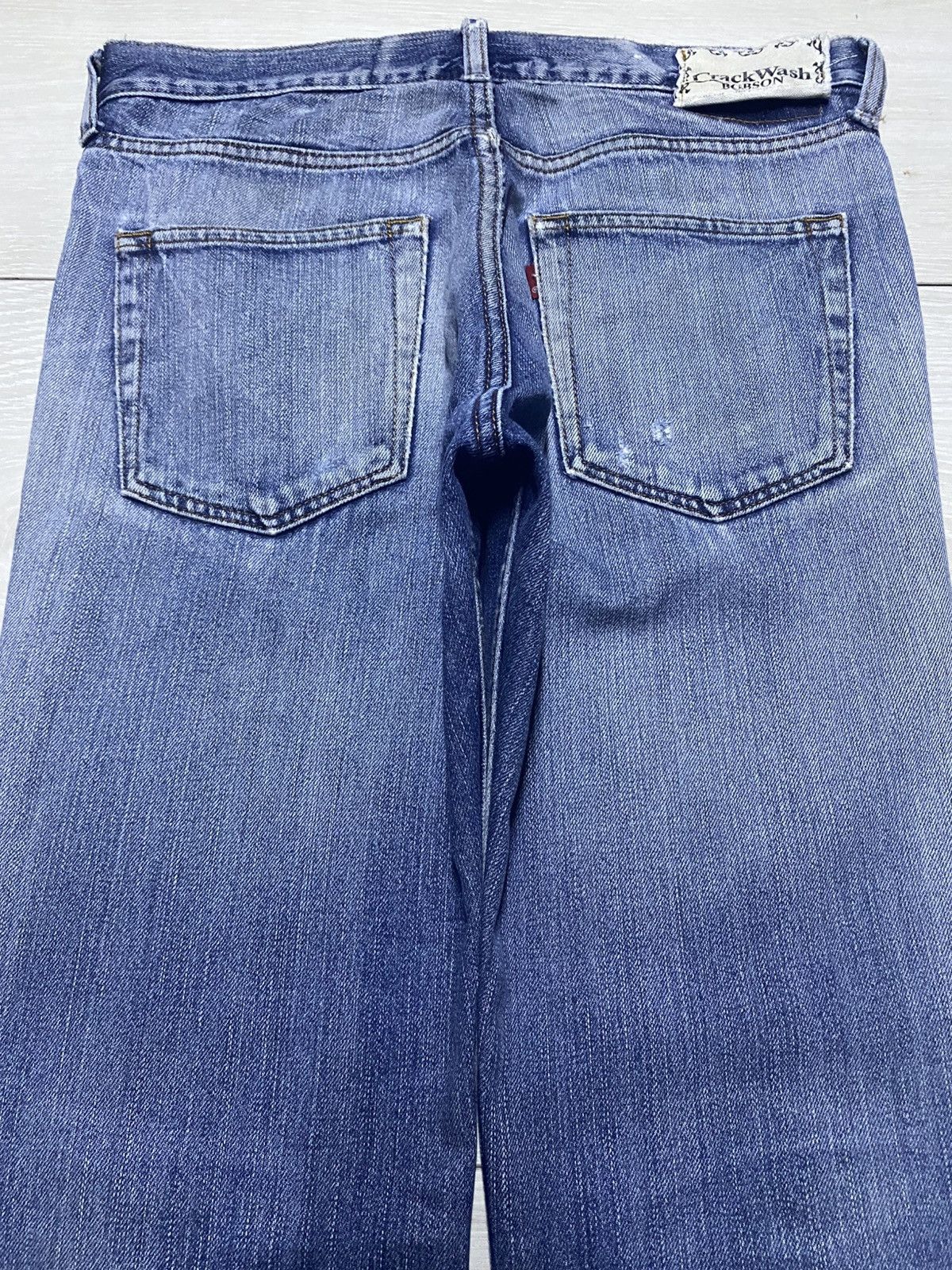If Six Was Nine Vintage Bobson Crack Wash Distressed Flare Bootcut Jeans Size US 31 - 4 Thumbnail