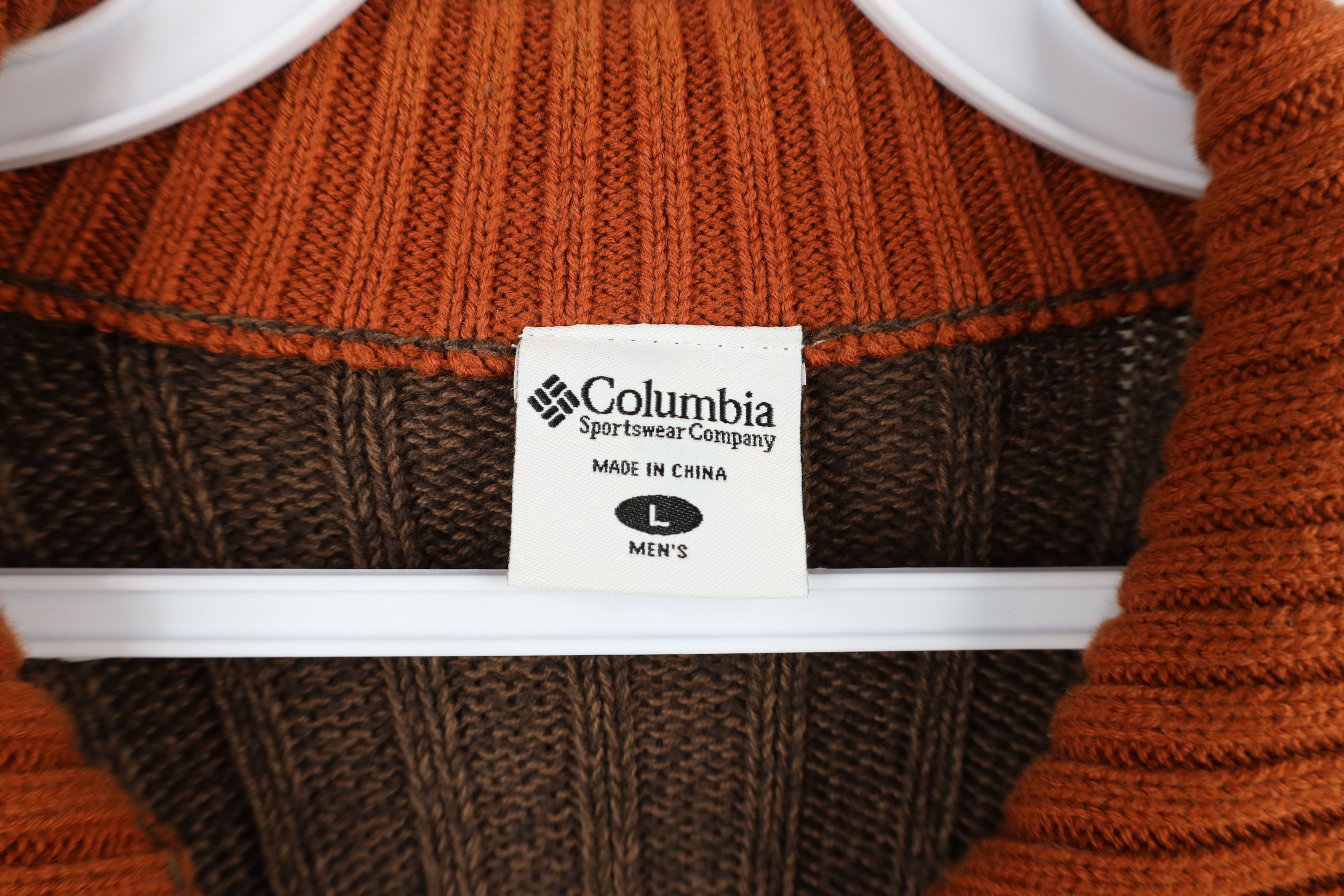 Columbia × Vintage Vintage 90s Y2K Columbia Ribbed Half Zip Pullover Sweater Size US L / EU 52-54 / 3 - 4 Thumbnail
