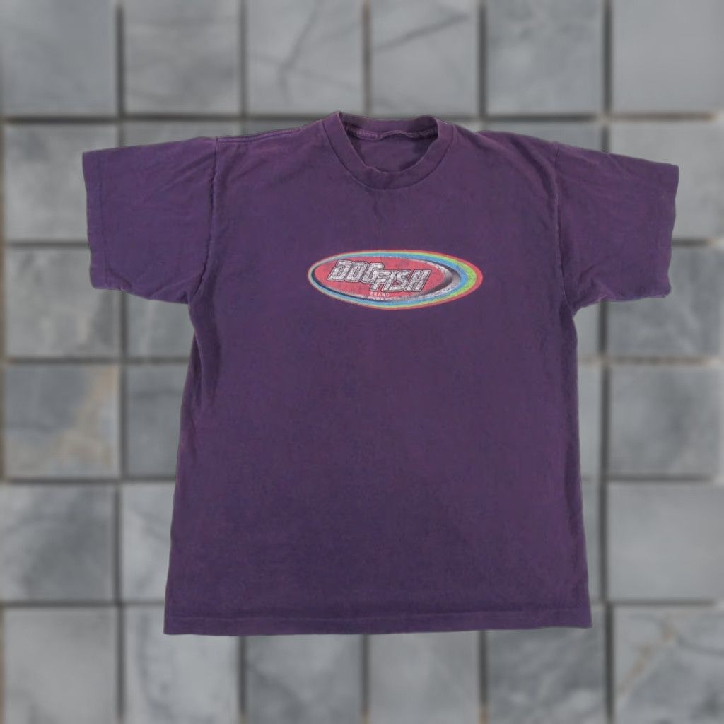 J Brand VINTAGE Dog Fish Men's T-Shirt Large Purple 90s Logo Graphic Short Sleeve Knit Cotton All Seasons Size US L / EU 52-54 / 3 - 1 Thumbnail