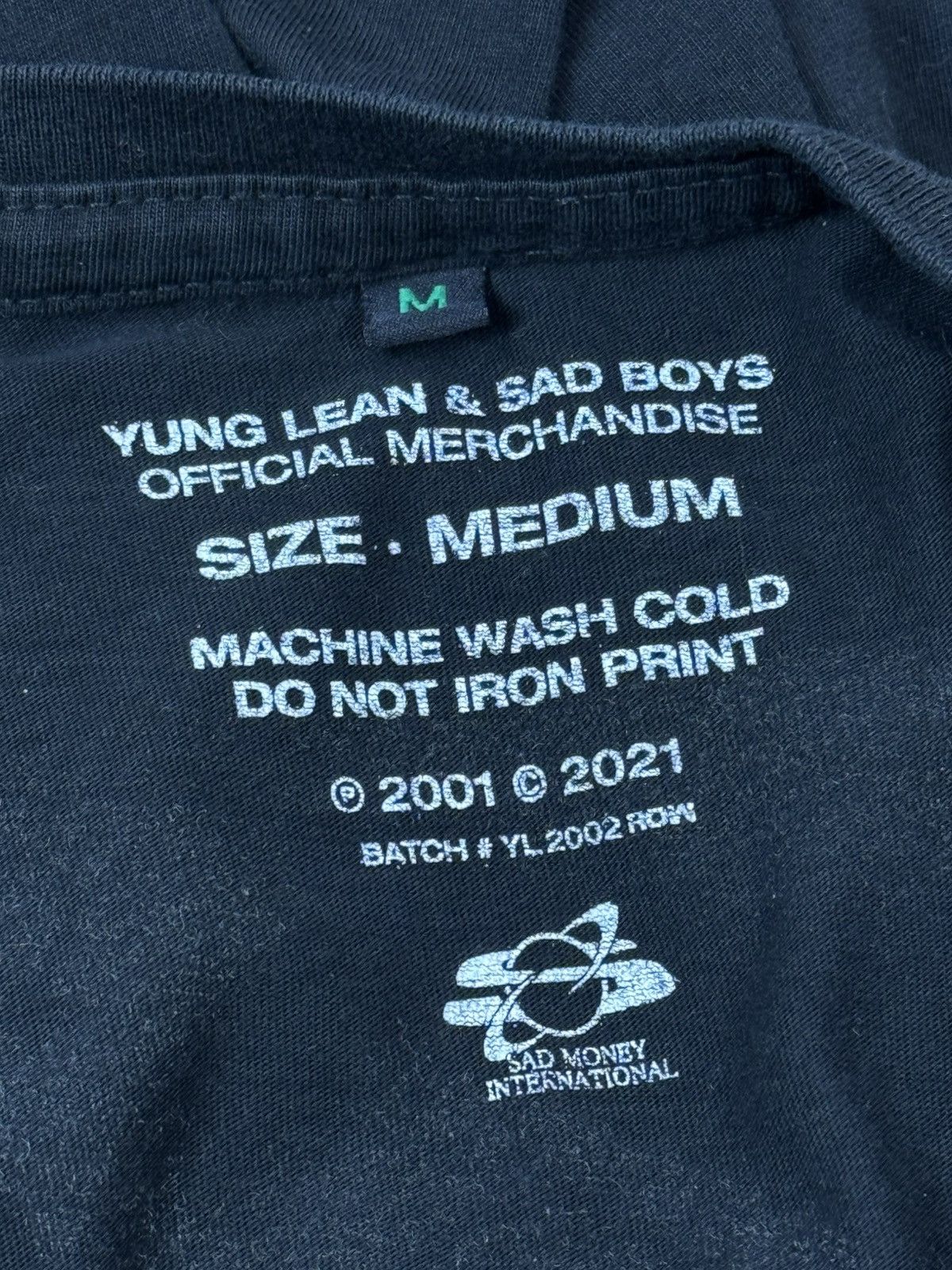 Yung Lean Yung Lean Warlord 2016 Sadboys Negative Logo Band T-Shirt Size US M / EU 48-50 / 2 - 6 Thumbnail
