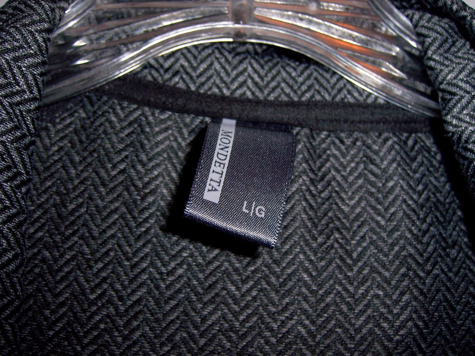 Mondetta Mondetta Women's Black/Gray Herringbone Hooded Jacket L Size ONE SIZE - 2 Thumbnail