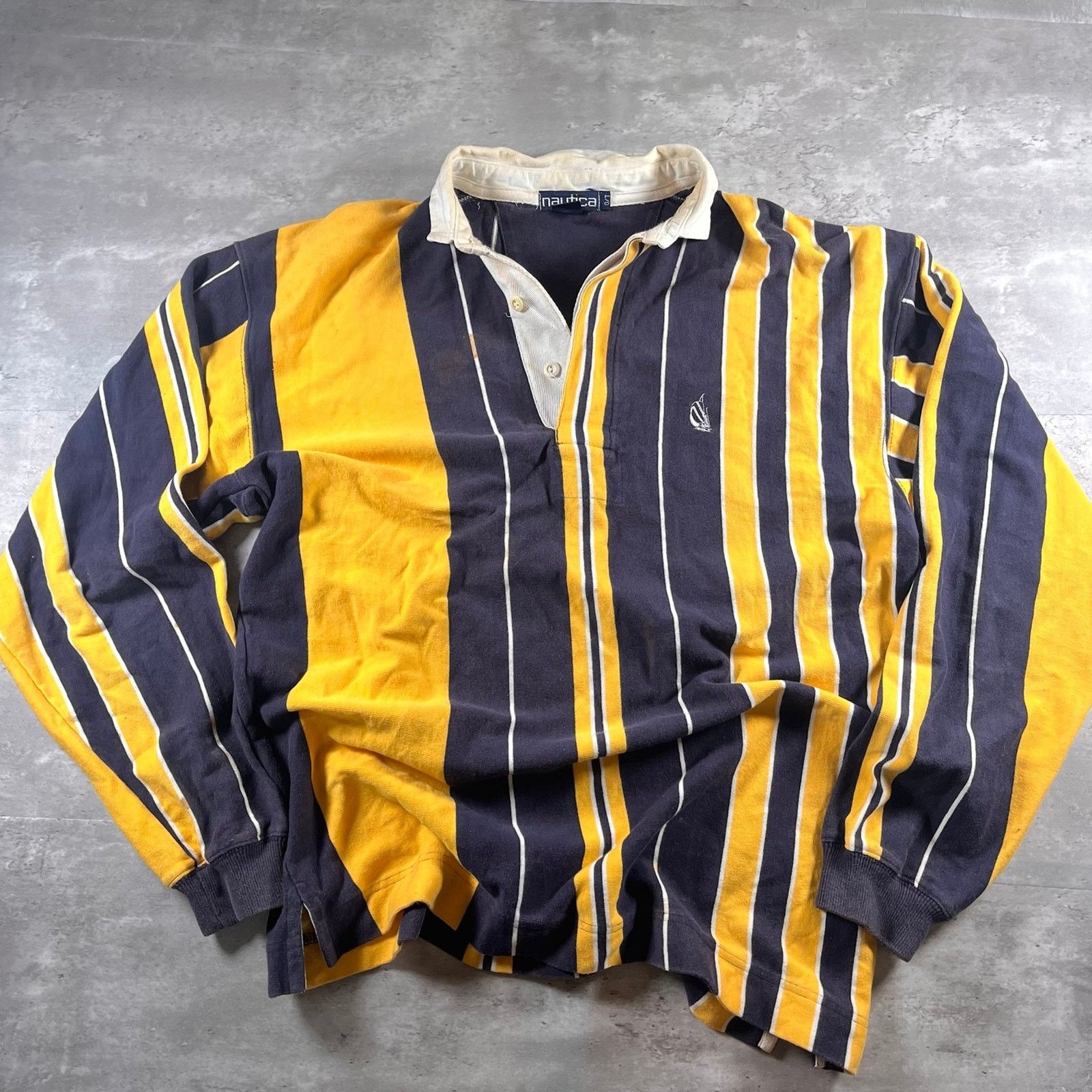 Nautica Vintage polo rugby, long sleeve shirt Size US L / EU 52-54 / 3 - 1 Thumbnail