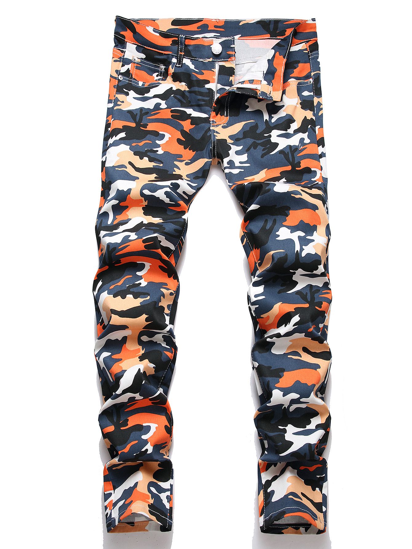 y2k denim jeans for men camouflage