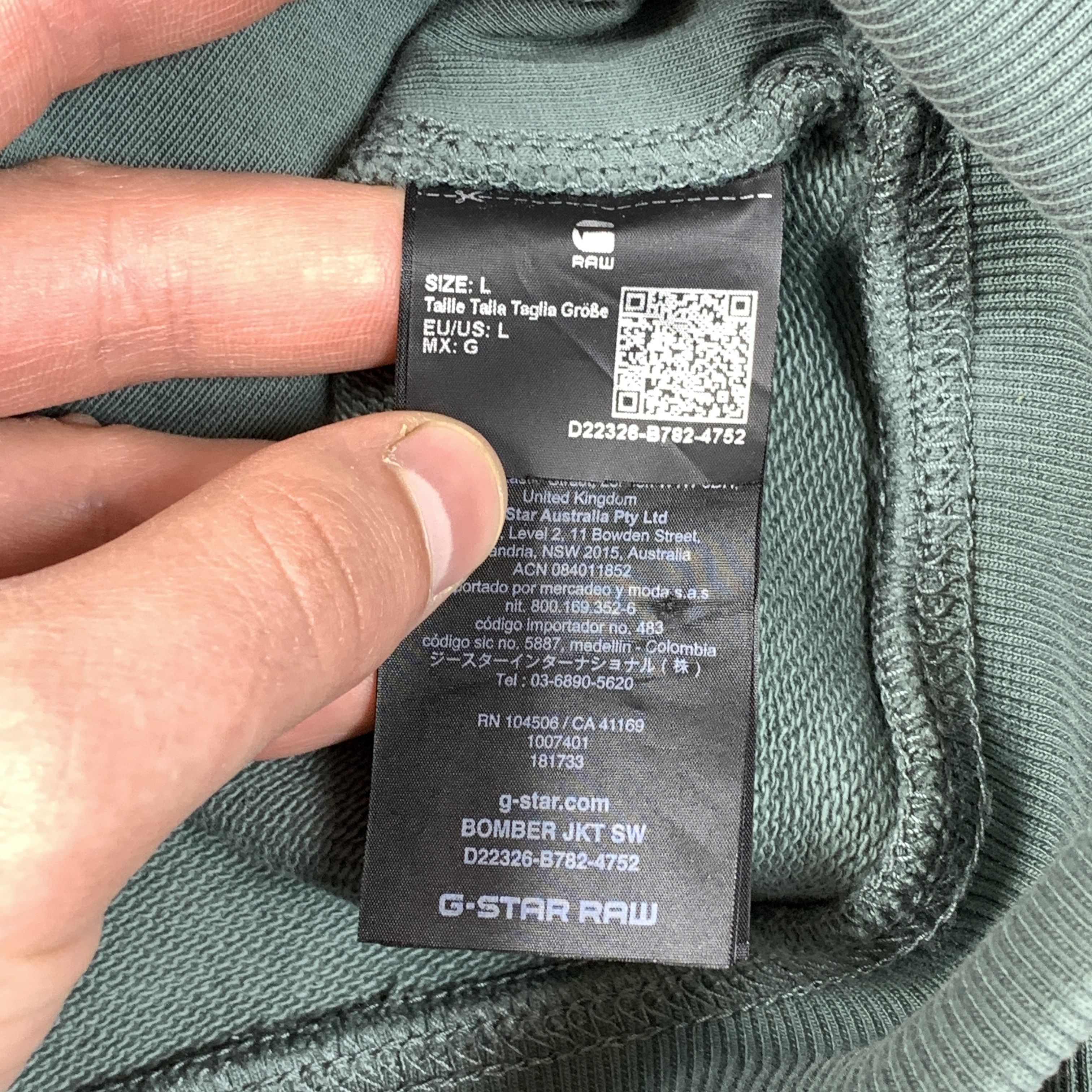 G-Star G-Star Raw Graphic Green Sweat Bomber Jacket L Size US L / EU 52-54 / 3 - 9 Thumbnail