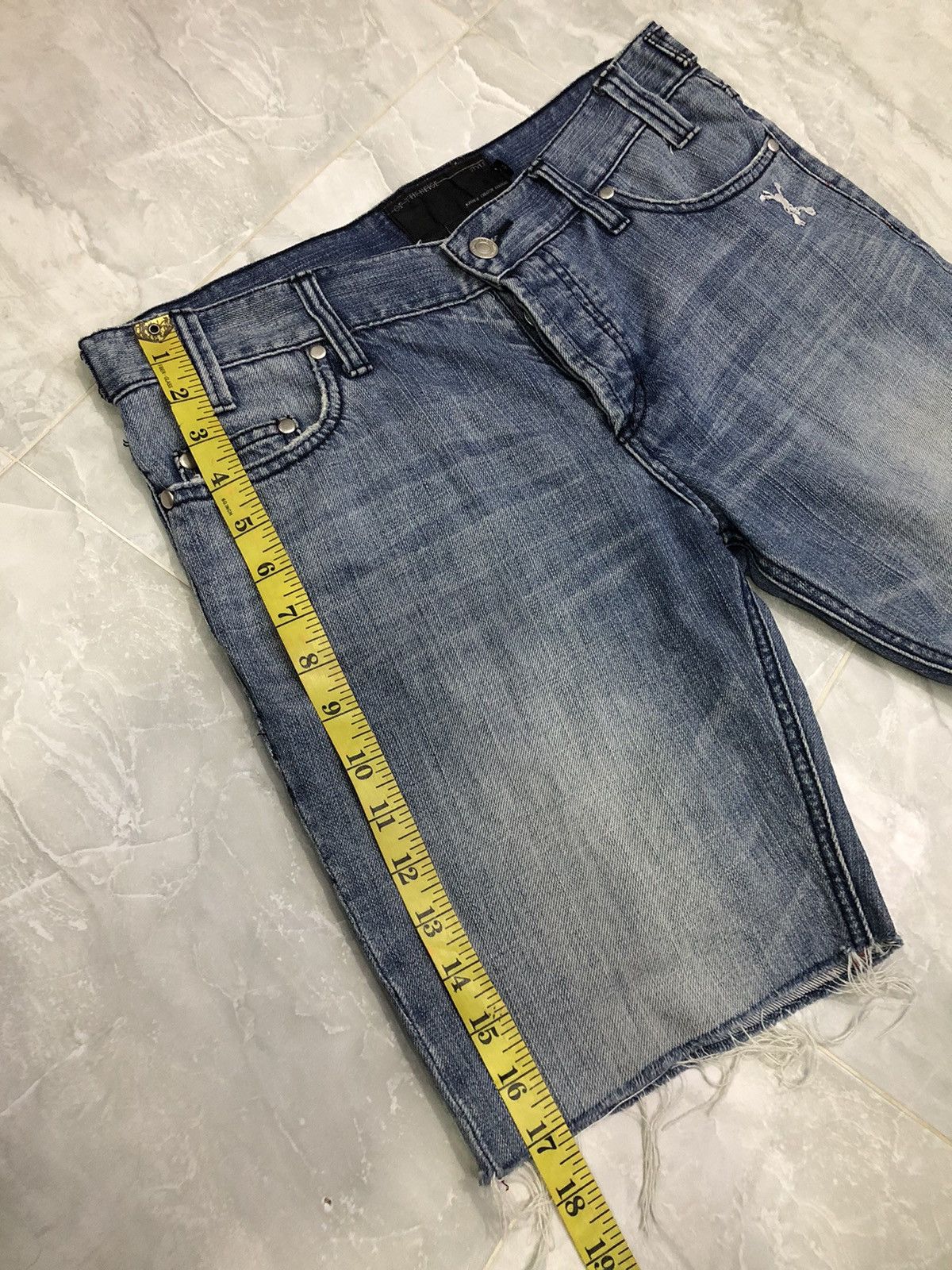Japanese Brand Of The Neige Style Distressed Denim Shorts Size US 32 / EU 48 - 14 Thumbnail