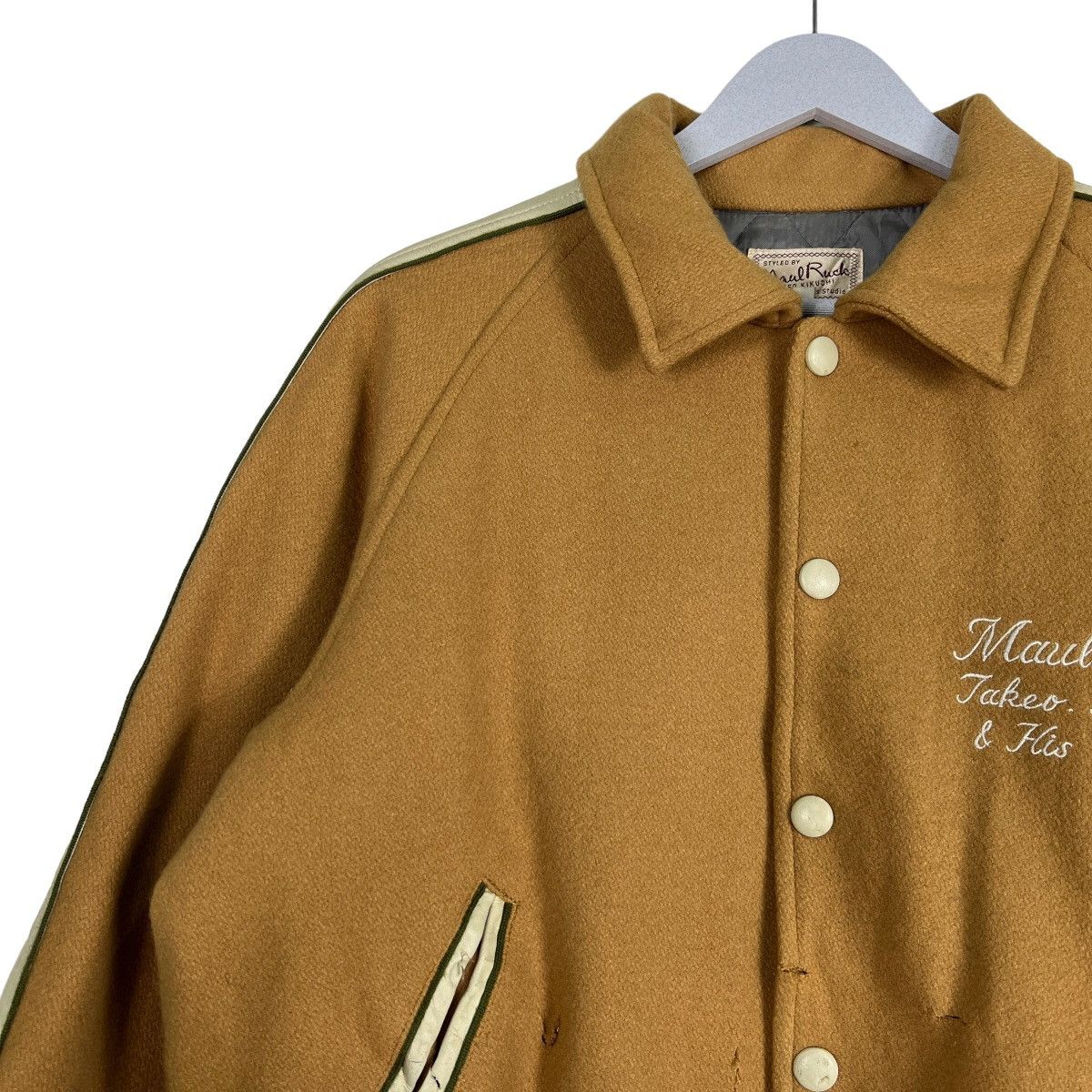 Takeo Kikuchi 🔥 MAUL RUCK TAKEO KIKUCHI WOOL VARSITY BOMBER JACKET Size US L / EU 52-54 / 3 - 7 Thumbnail