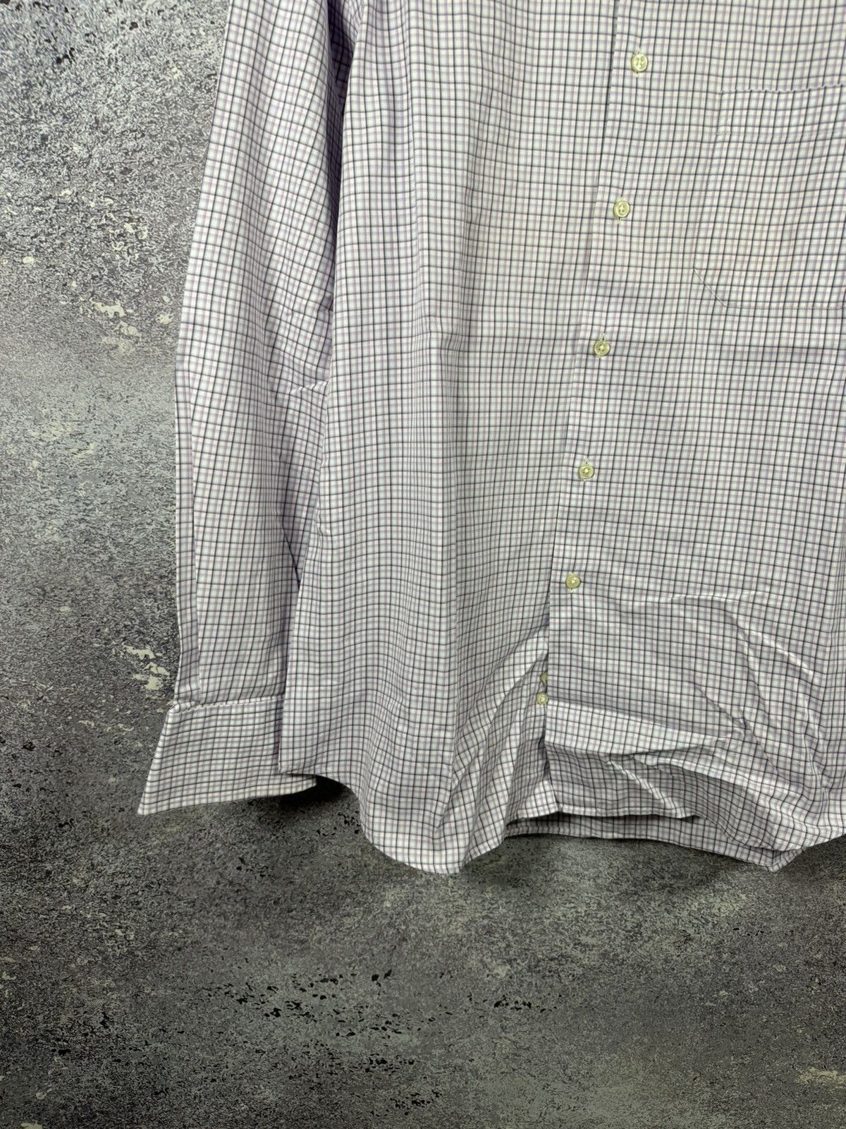 Designer × Japanese Brand × Vintage Xacus Button Shirt Madi Italy Men’s XLarge Check Collar Size US XL / EU 56 / 4 - 4 Thumbnail