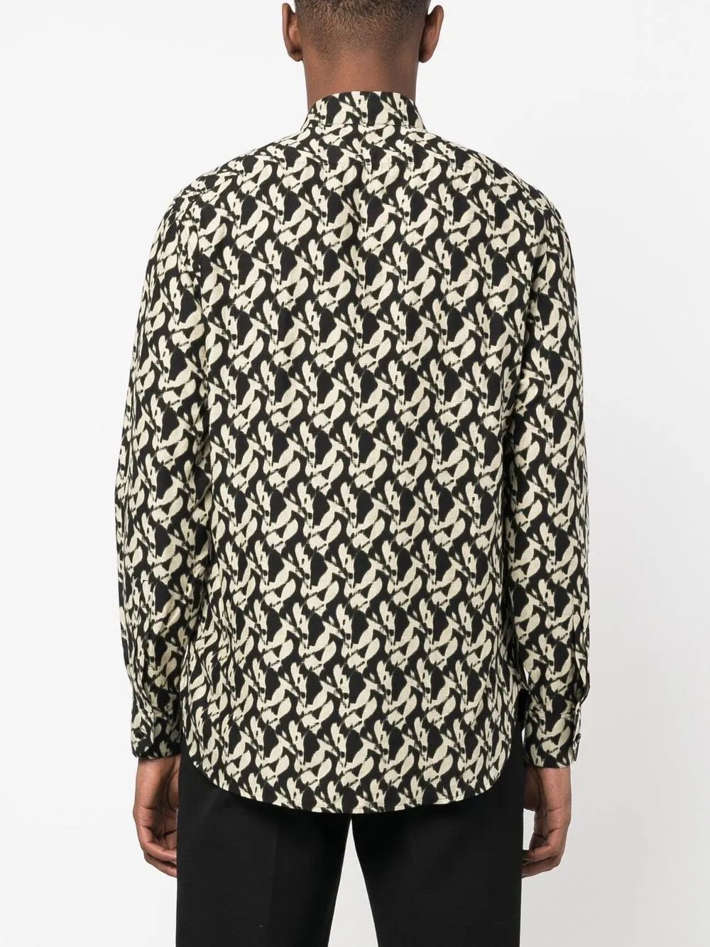 Saint Laurent Paris o1y0325 Patterned Shirt in Black/White Size US M / EU 48-50 / 2 - 4 Thumbnail