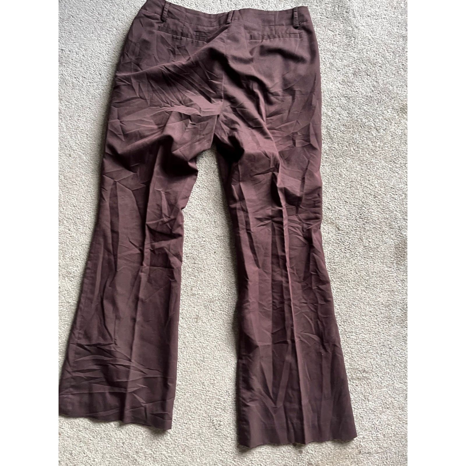 Vintage Simply Vera Vera Wang Women's Dress Pants Straight Leg Flat Front Size 12 Black Stretch Womens Size 34" / US 12 / IT 48 - 3 Thumbnail