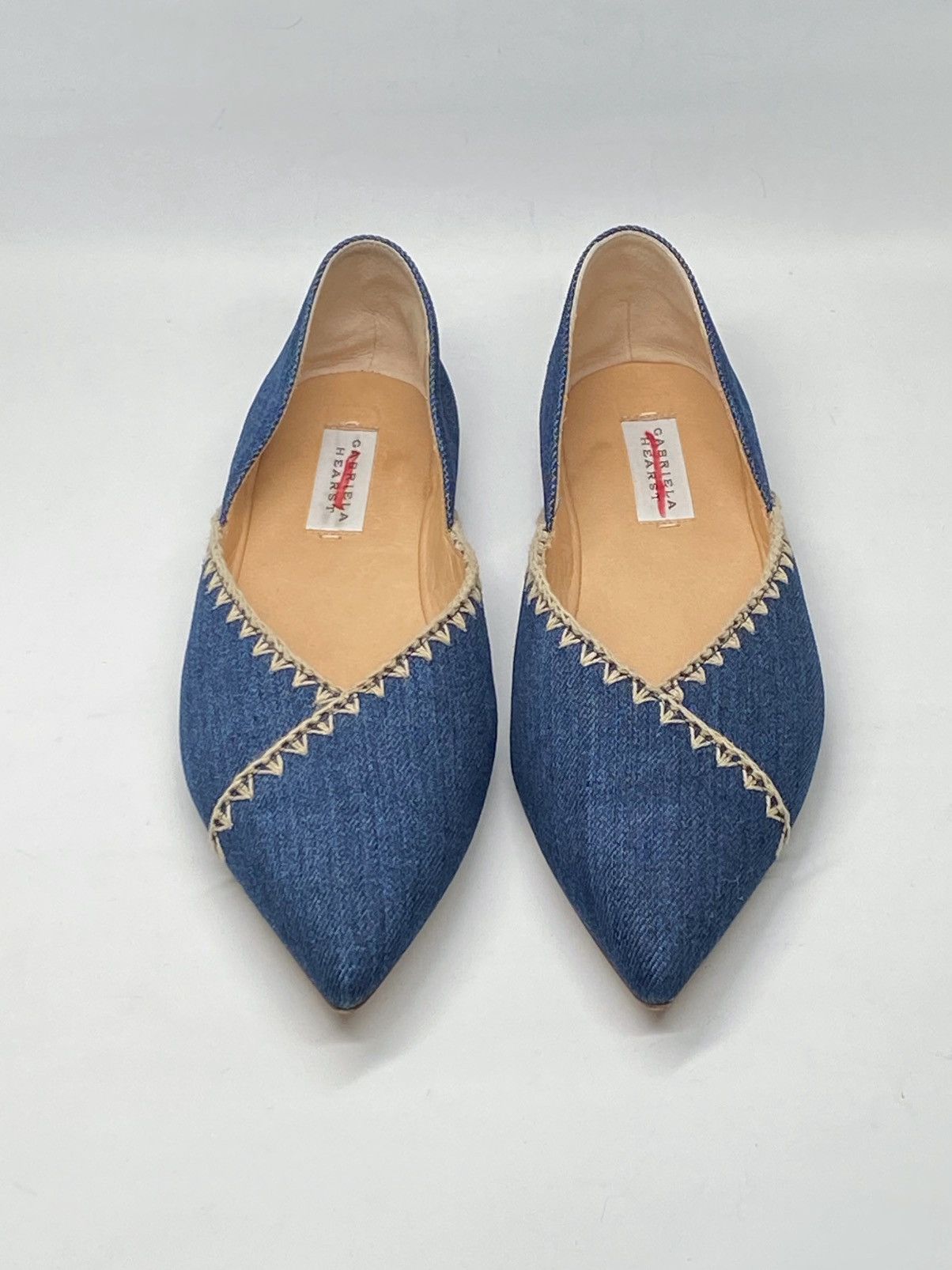 Gabriela Hearst Avner Denim Stitch Ballerina Flats size 38