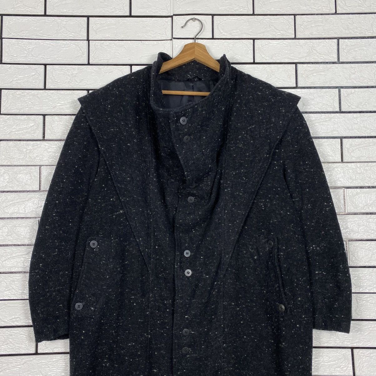 Issey Miyake 📌Vintage Overcoat Wool Long Double Breast Time Is Over Size US M / EU 48-50 / 2 - 5 Thumbnail