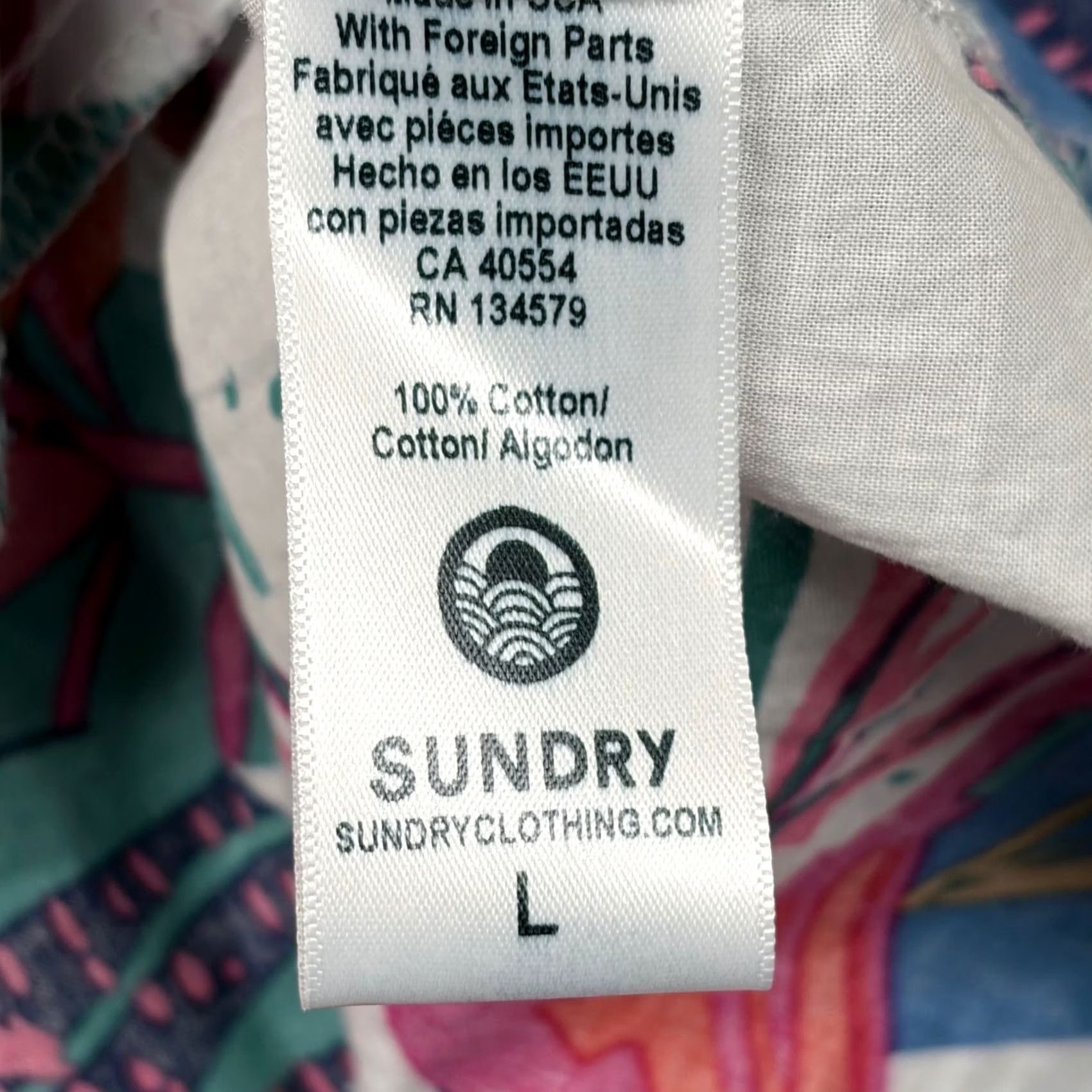 Sundry Sundry Mini Sun All Day Dress Floral Ruffle Tiered Puff Sleeve Cotton Womens L Size L / US 10 / IT 46 - 4 Thumbnail