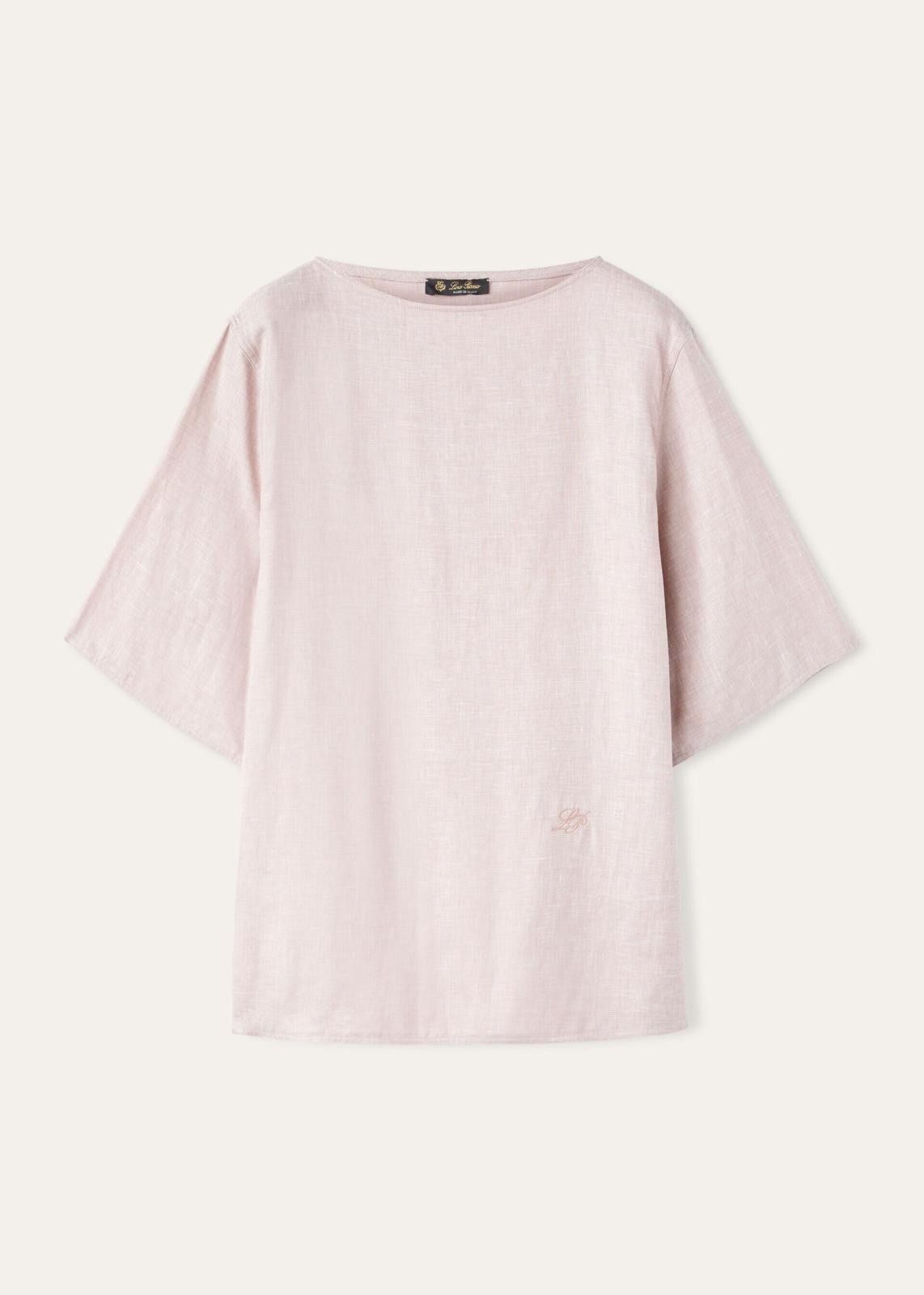 Loro Piana o1srvl11e0725 FAO0423 Mara T-Shirt in Light Pink Size XS / US 0-2 / IT 36-38 - 1 Thumbnail