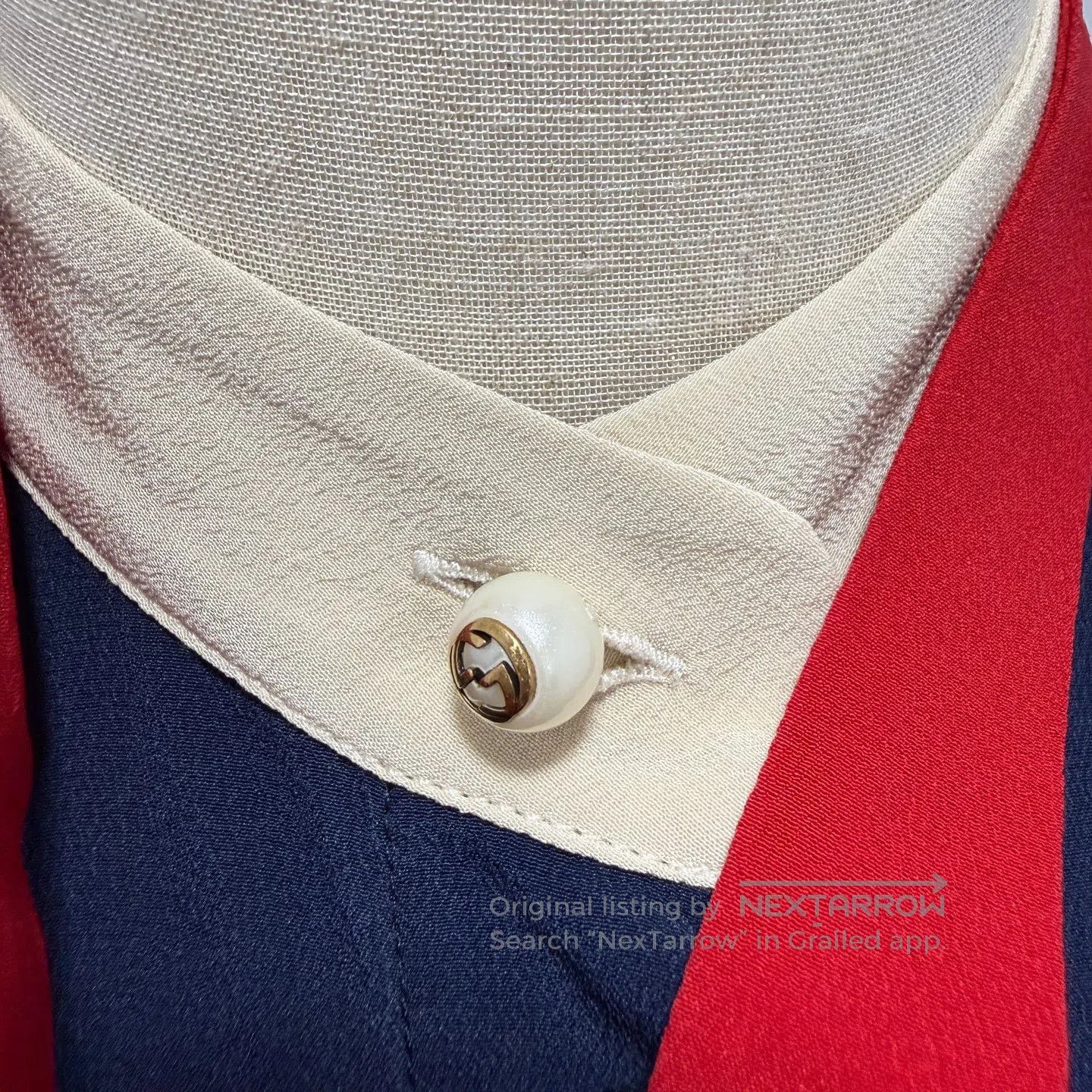 Gucci Guicci Silk shirt with gold buttons| Size M / US 6-8 / IT 42-44 - 3 Thumbnail