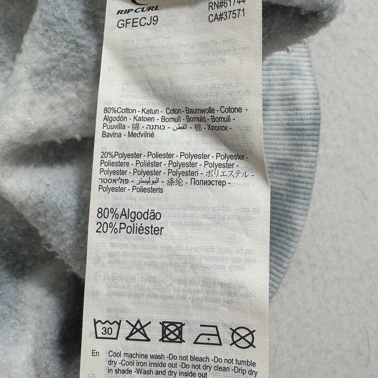 Rip Curl Rip Curl XL Crewneck Sweatshirt Light Blue Tie Dye Pullover Size XL / US 12-14 / IT 48-50 - 4 Thumbnail