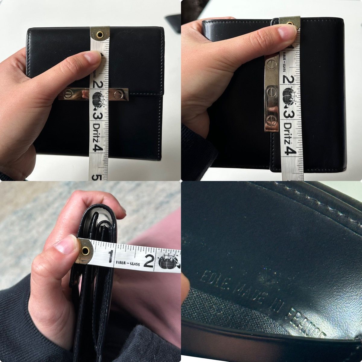 Cartier Cartier Love Collection Leather Trifold Wallet Black Compact Size ONE SIZE - 7 Thumbnail