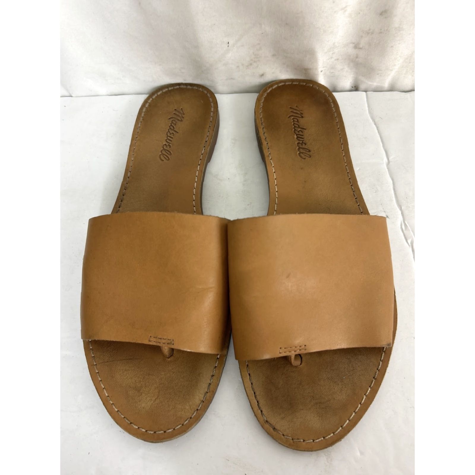 Madewell Madewell Women's Boardwalk Post Slide Sandals Slip-On Leather True Tan 9 Size US 9 / IT 39 - 5 Thumbnail