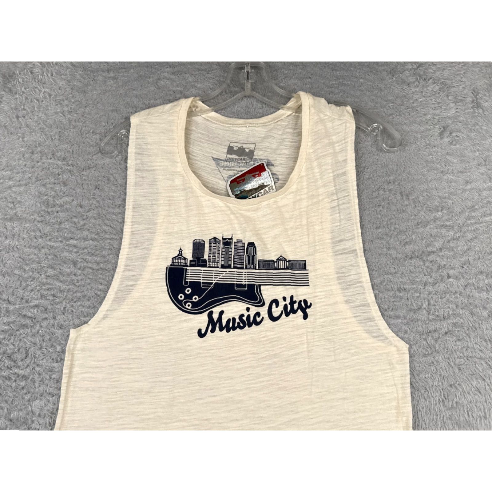 Vintage INDYCAR Shirt Womens Large Beige Heather Tank Music City Grand Prix Nashville Size L / US 10 / IT 46 - 4 Thumbnail