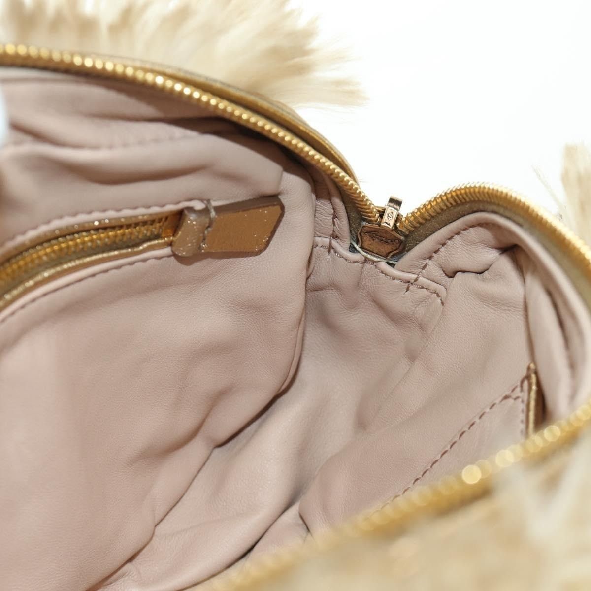 Prada Prada Fur Shoulder Bag Beige Size ONE SIZE - 2 Thumbnail