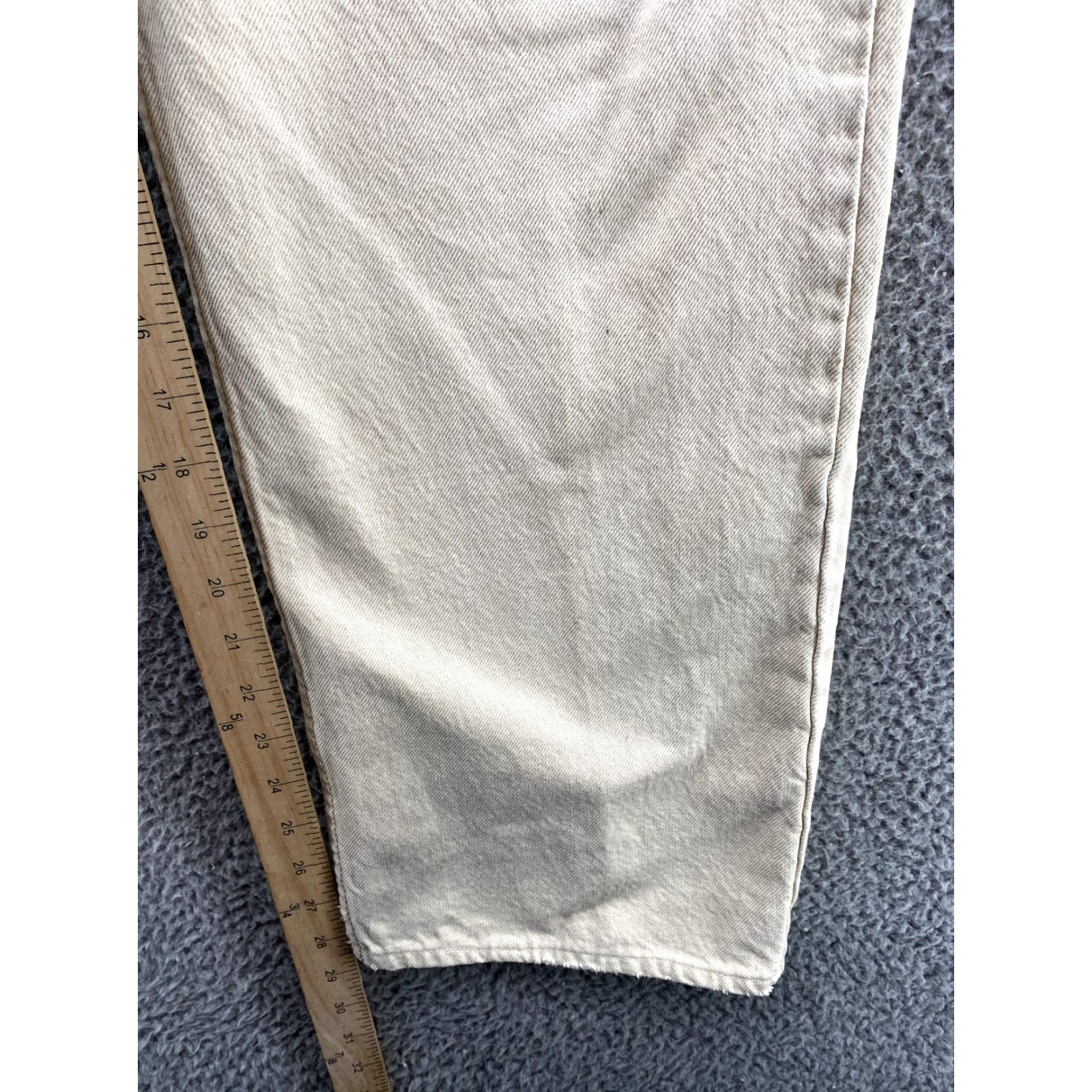 Levi's Levi's 505 Jeans 38x29 Ivory Denim Straight 90s Y2K Skate Western Mens Size US 38 / EU 54 - 7 Thumbnail