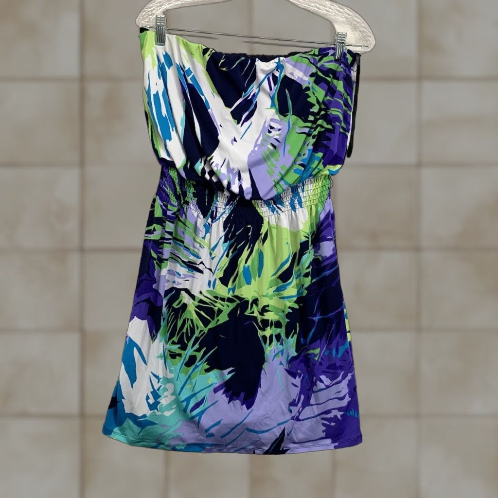 Laundry by Shelli Segal LAUNDRY BY SHELLI SEGAL Strapless Dress Medium Colorful Art Stretch Dress Size M / US 6-8 / IT 42-44 - 1 Thumbnail