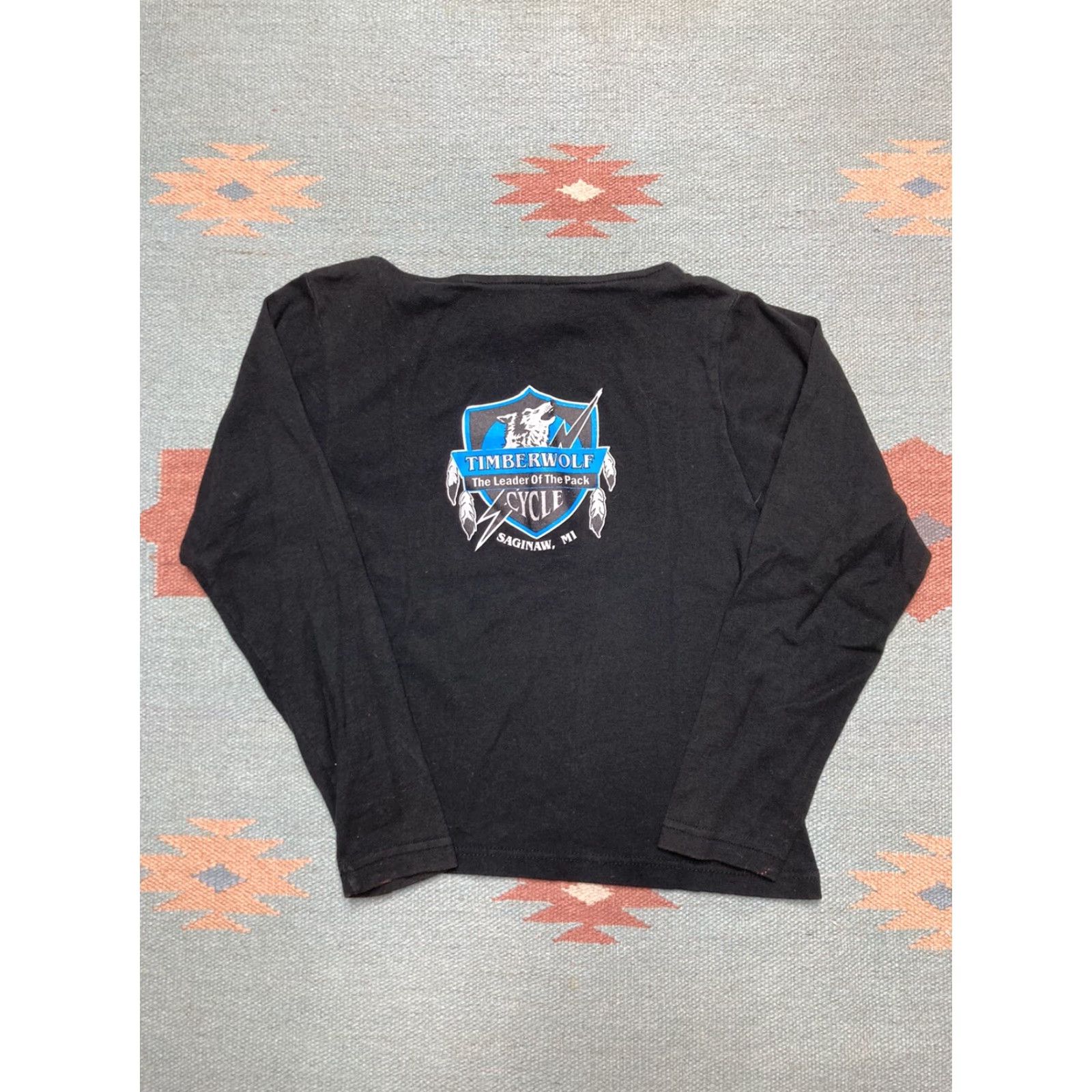 Harley Davidson VINTAGE Harley-Davidson flames womens top shirt Y2K pink black hot leathers L Size L / US 10 / IT 46 - 7 Thumbnail