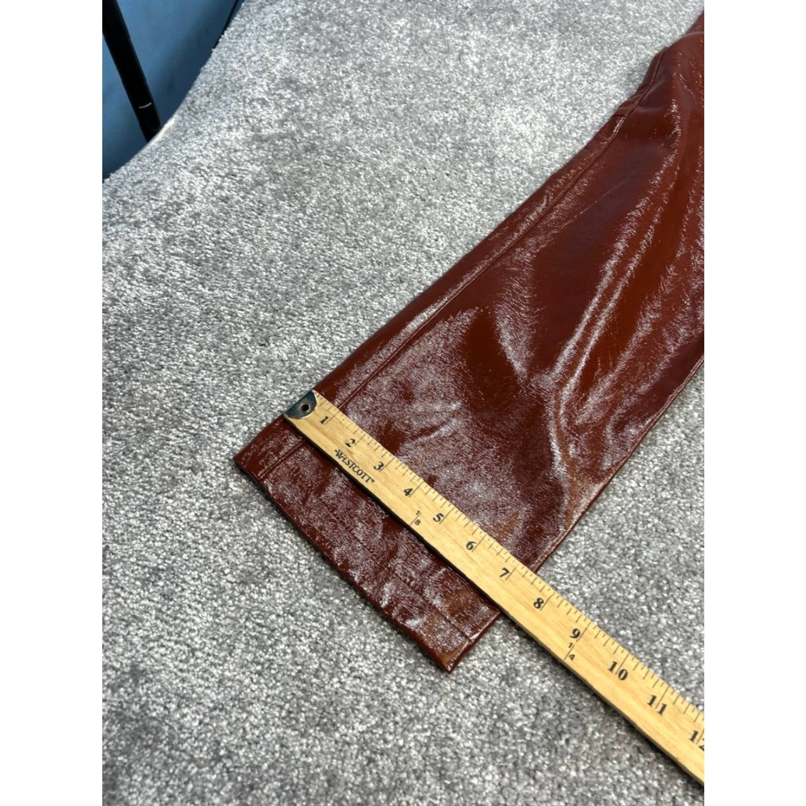 Abercrombie & Fitch Abercrombie & Fitch Pants Womens 29 90s Straight High Rise Brown Faux Leather Size 29" - 4 Thumbnail