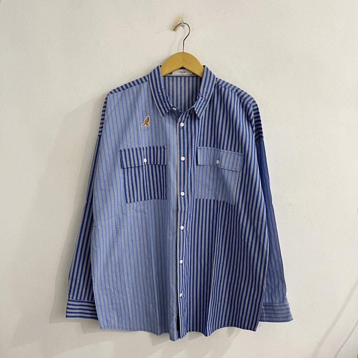 Kangol Kangol Blu Striped Button Up Size US L / EU 52-54 / 3 - 1 Thumbnail