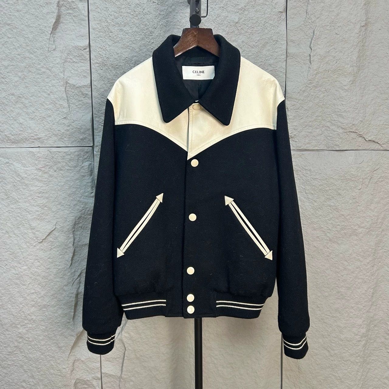 celine classic patchwork baseball jacket