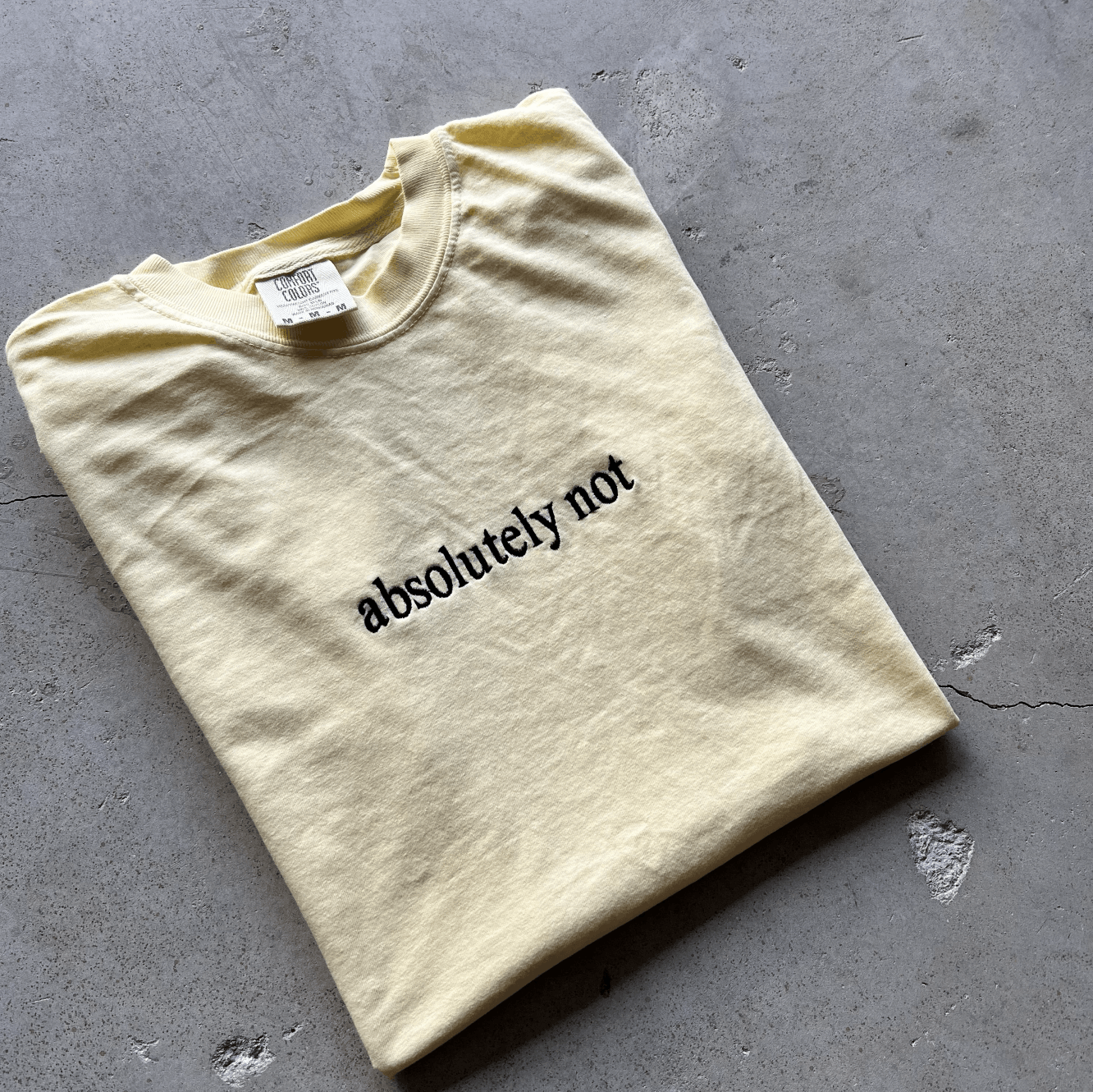 Prolific Absolutely Not 100% Cotton Tshirt Embroidered Size US L / EU 52-54 / 3 - 1 Thumbnail