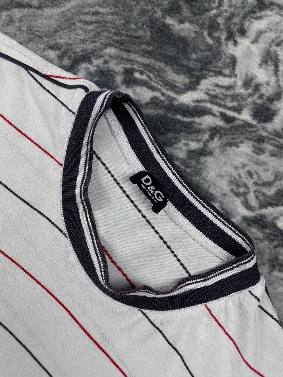 Dolce & Gabbana Vintage Dolce Gabbana Striped DG T-Shirt Men Size 48 White Size US M / EU 48-50 / 2 - 3 Thumbnail