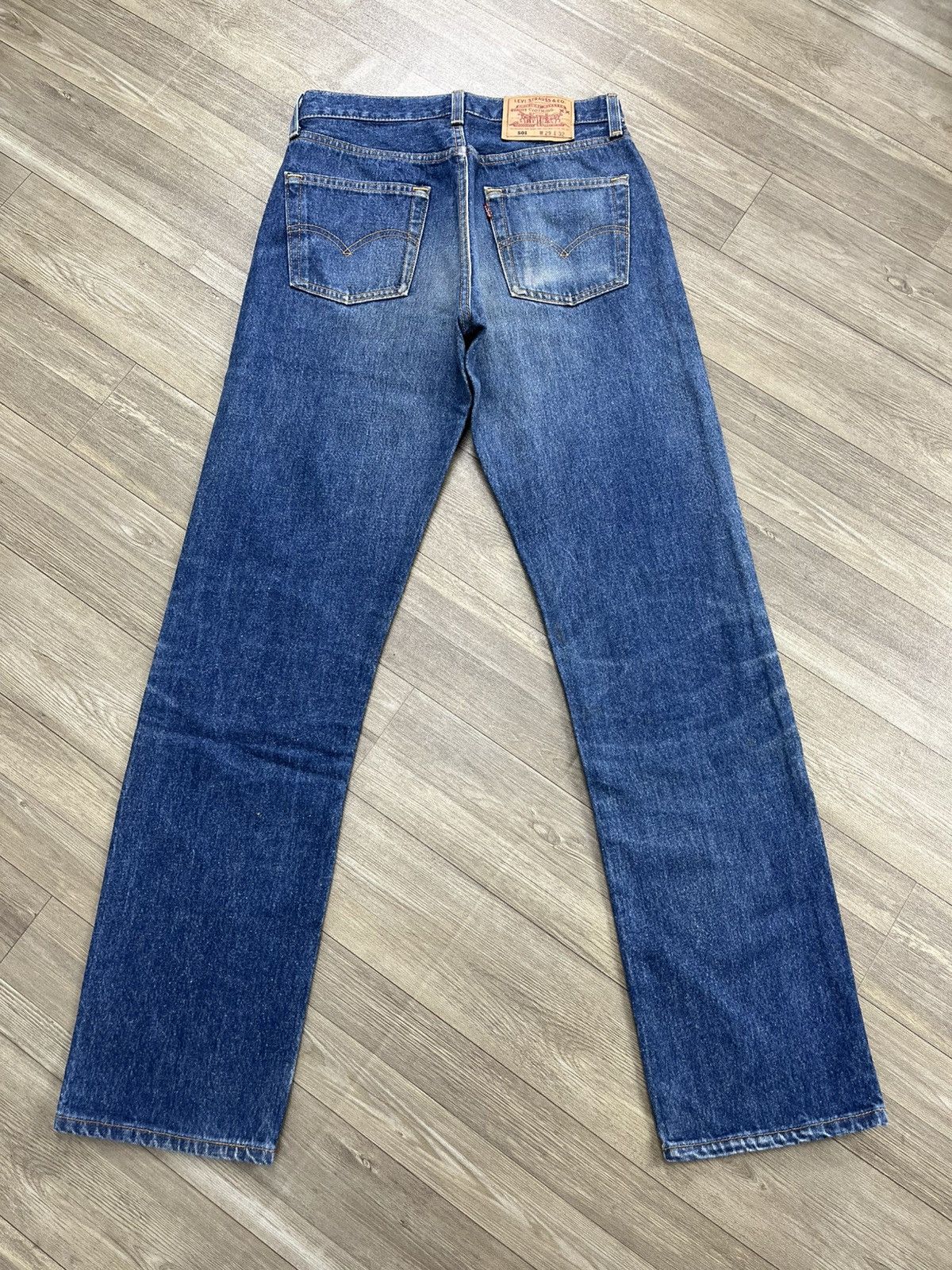 Levi's Vintage Clothing 🇺🇸1990s Vintage Levis 501 29x32 Straight Leg Blue Jeans Size US 29 - 18 Thumbnail