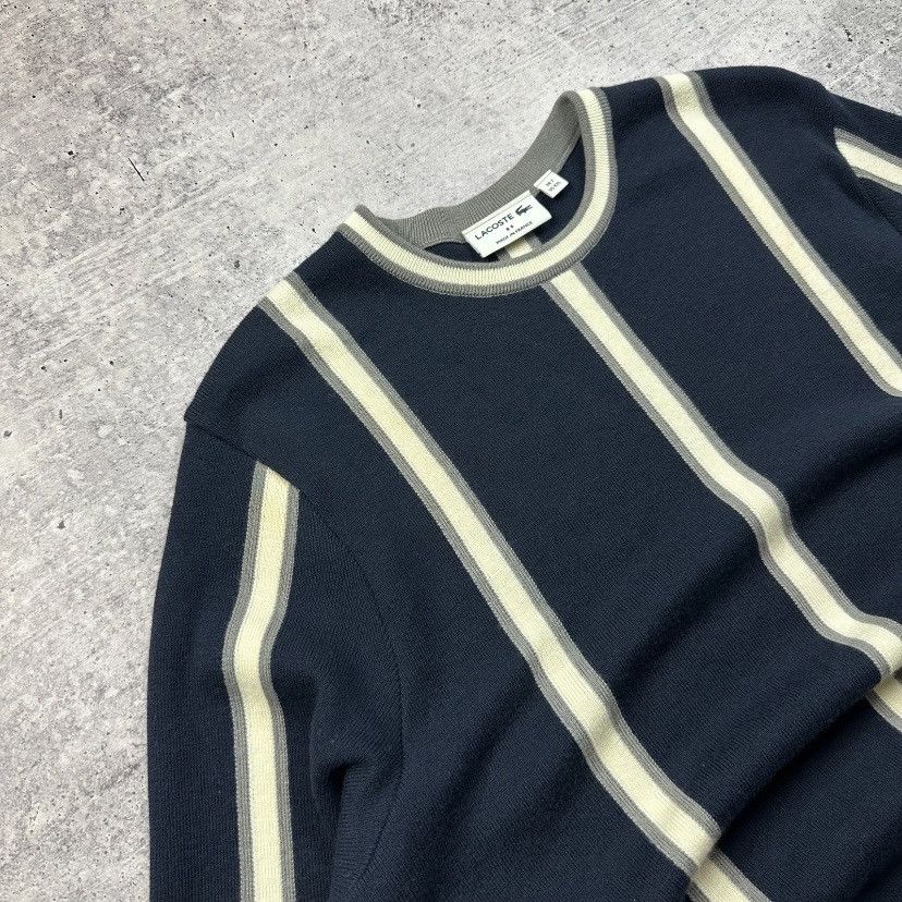 Lacoste Vintage Lacoste Striped Crewneck Sweater Made in France Size US XXL / EU 58 / 5 - 3 Thumbnail