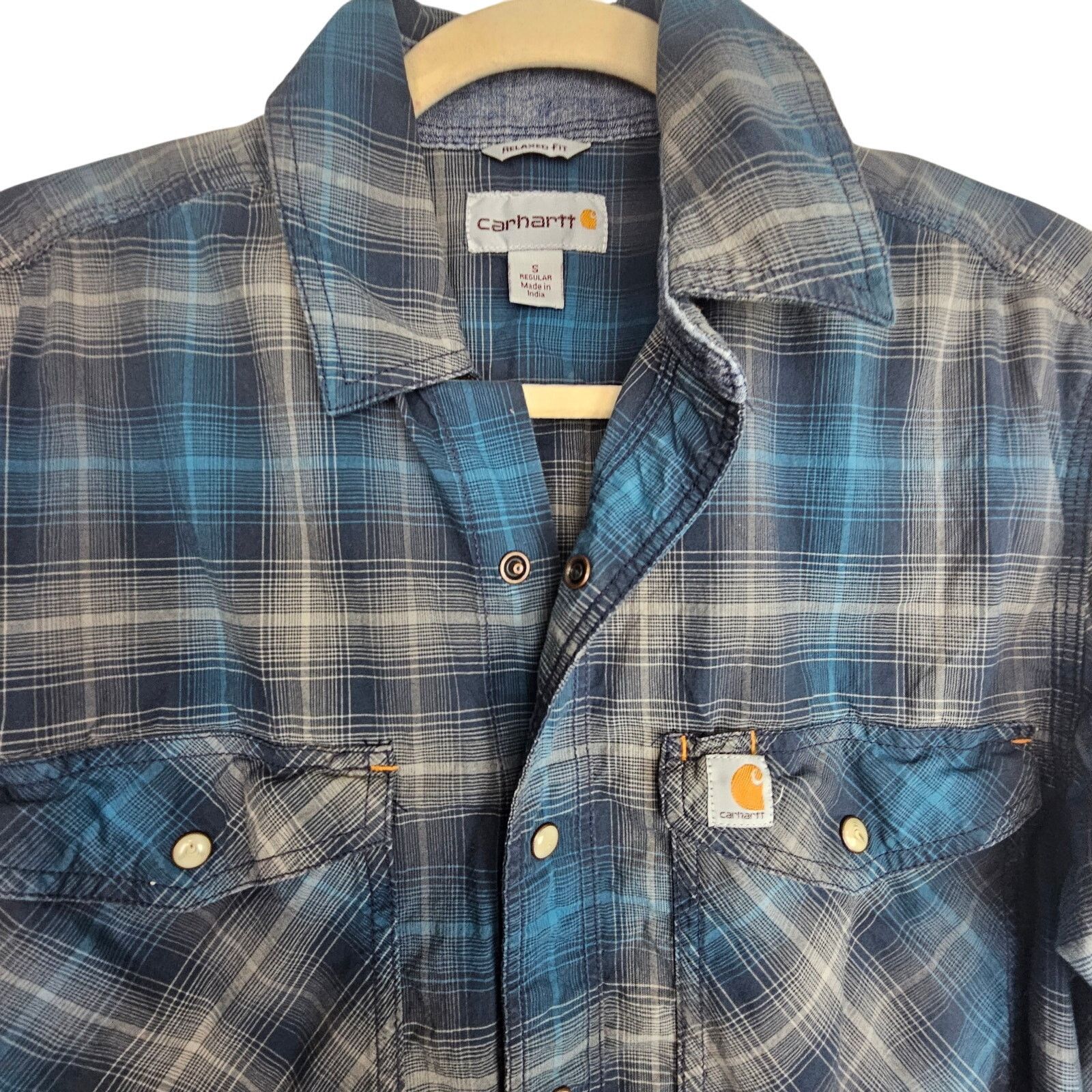Carhartt Carhartt Mens Plaid Snap Front Shirt Size S Gorpcore Work Size US S / EU 44-46 / 1 - 2 Thumbnail