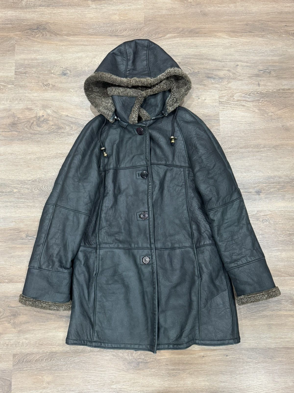 Genuine Leather Vintage Acton Shearling Coat Made in Canada Sheepskin Hooded Size US M / EU 48-50 / 2 - 3 Thumbnail