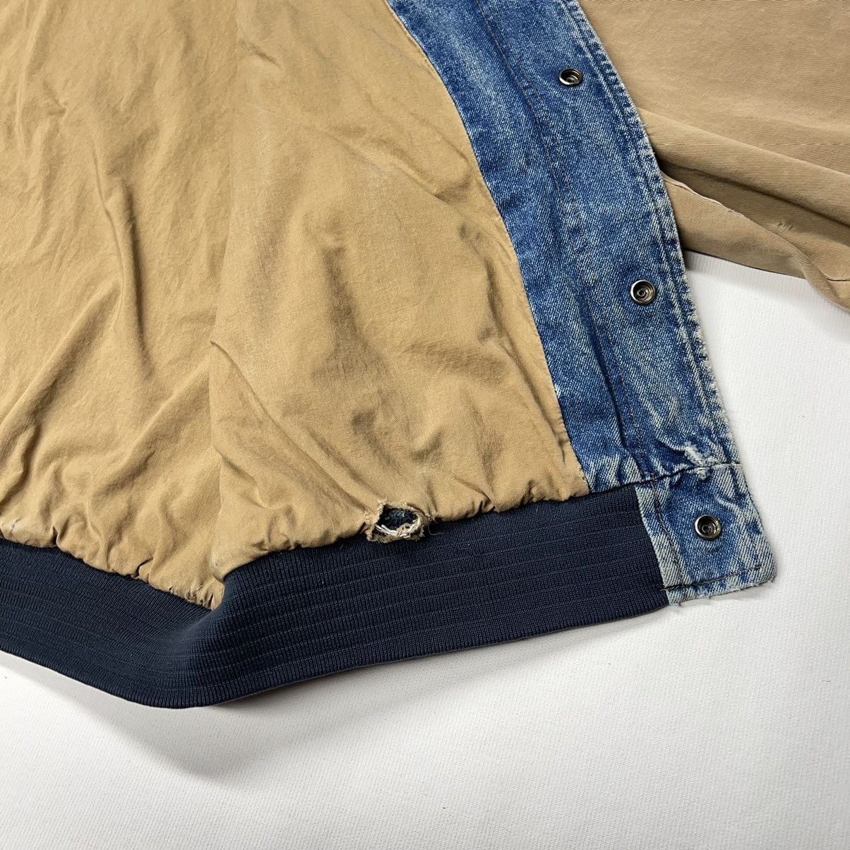 Dunbrooke × Vintage VTG Dunbrooke Denim Jacket Jersey State Police Jean Varsity Size US XXL / EU 58 / 5 - 17 Thumbnail