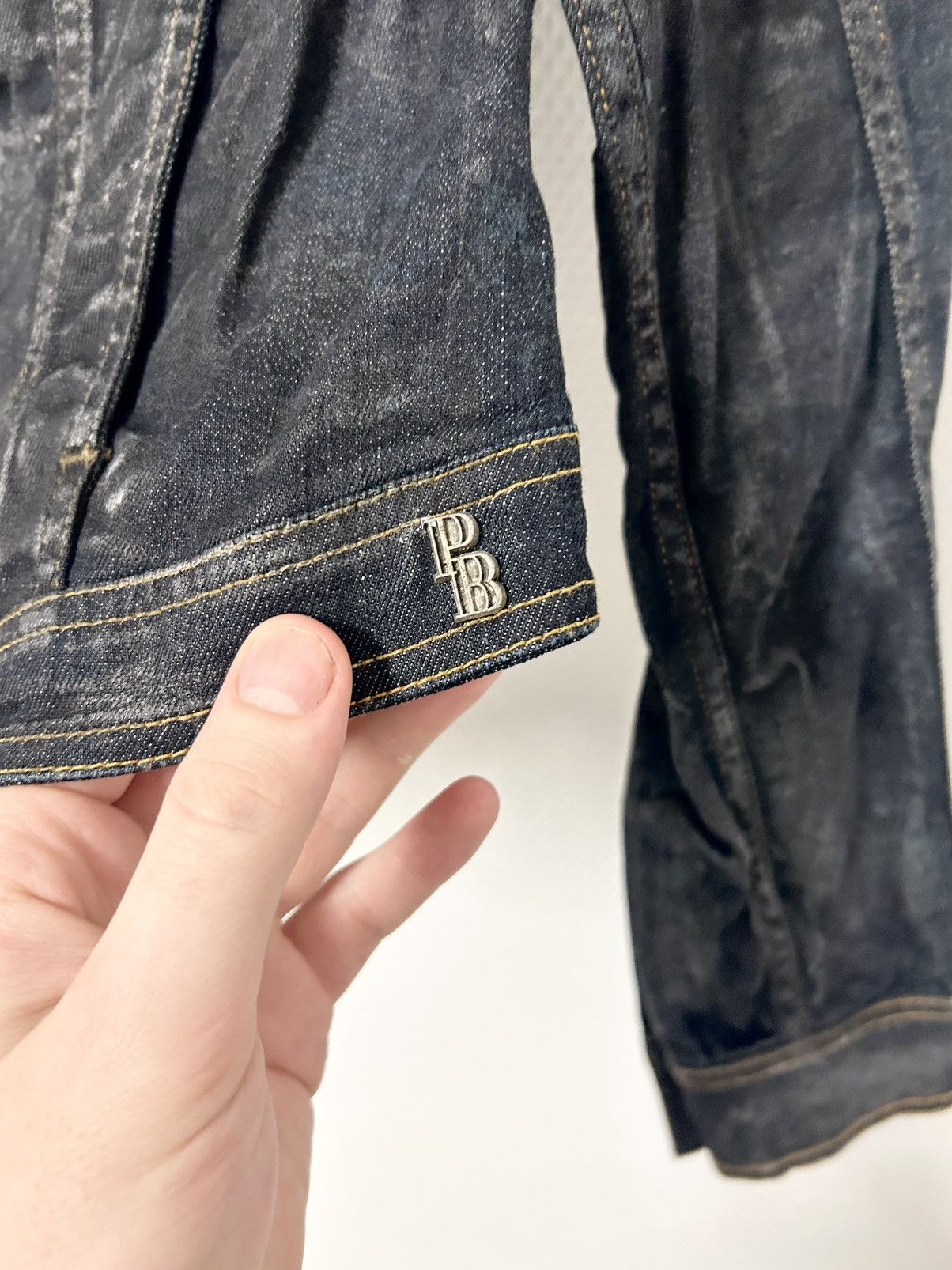 Balmain SS2012 Waxed Denim Jacket Reworked Size US XS / EU 42 / 0 - 3 Thumbnail