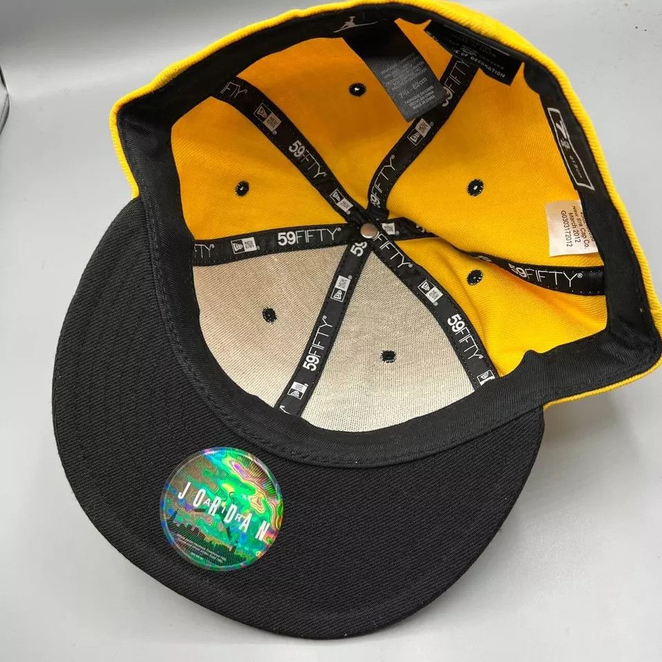 New Era Air Jordan Hat Men Yellow 59Fifty New Era Hat Fitted Cap Size ONE SIZE - 6 Thumbnail