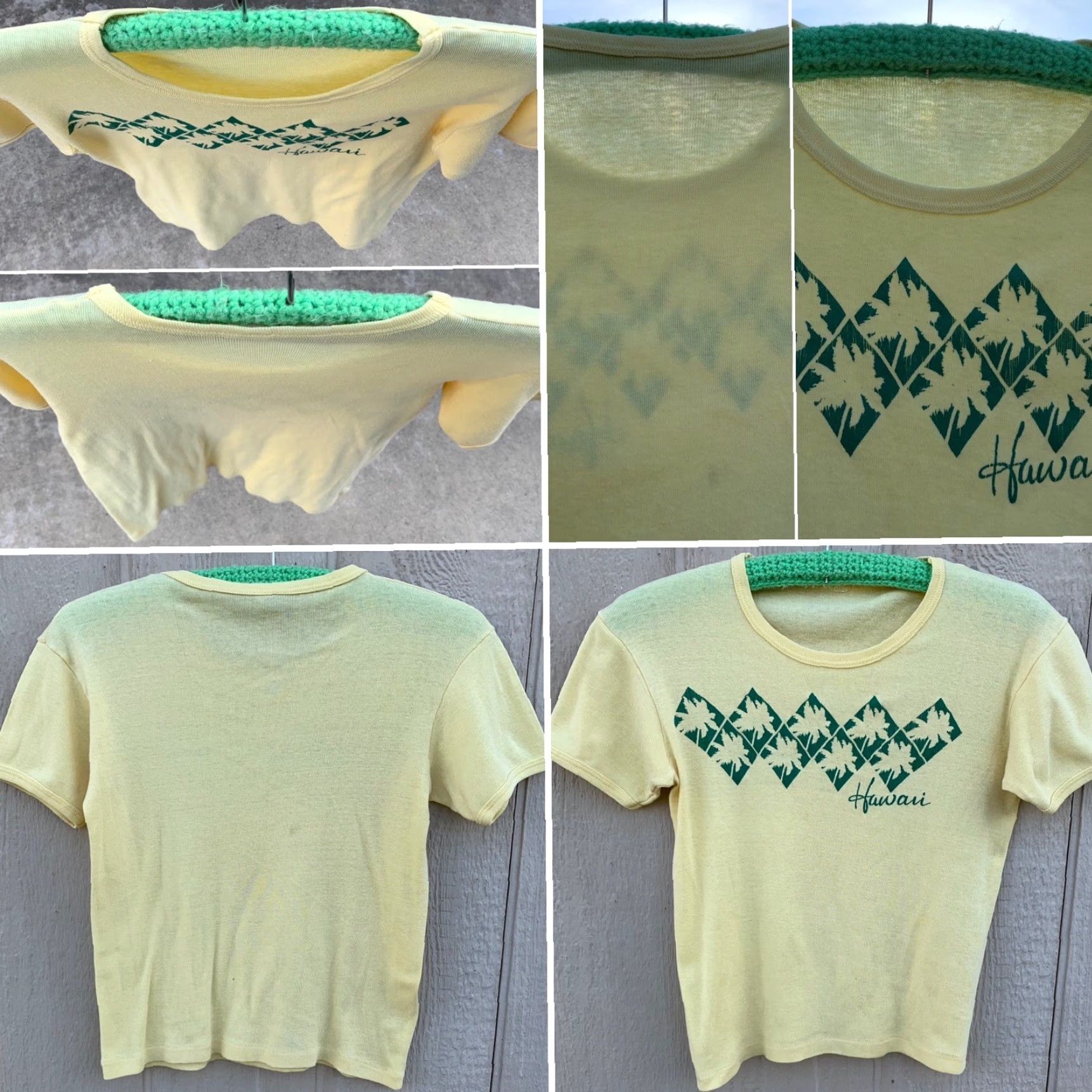 Vintage VINTAGE Hawaii T-Shirt Ladies Style 70s 80s Palm Trees Palms Size M Yellow Graphic Sportswear/Beach Womens Mens Girls? Size M / US 6-8 / IT 42-44 - 2 Thumbnail