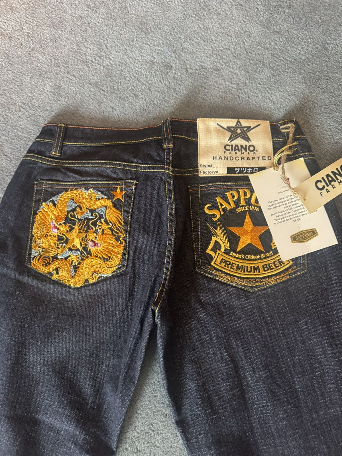 Ciano Farmer Ciano Farmer x Sapporo Raw Selvedge Denim Jeans NWT 2007 Size US 30 / EU 46 - 5 Thumbnail