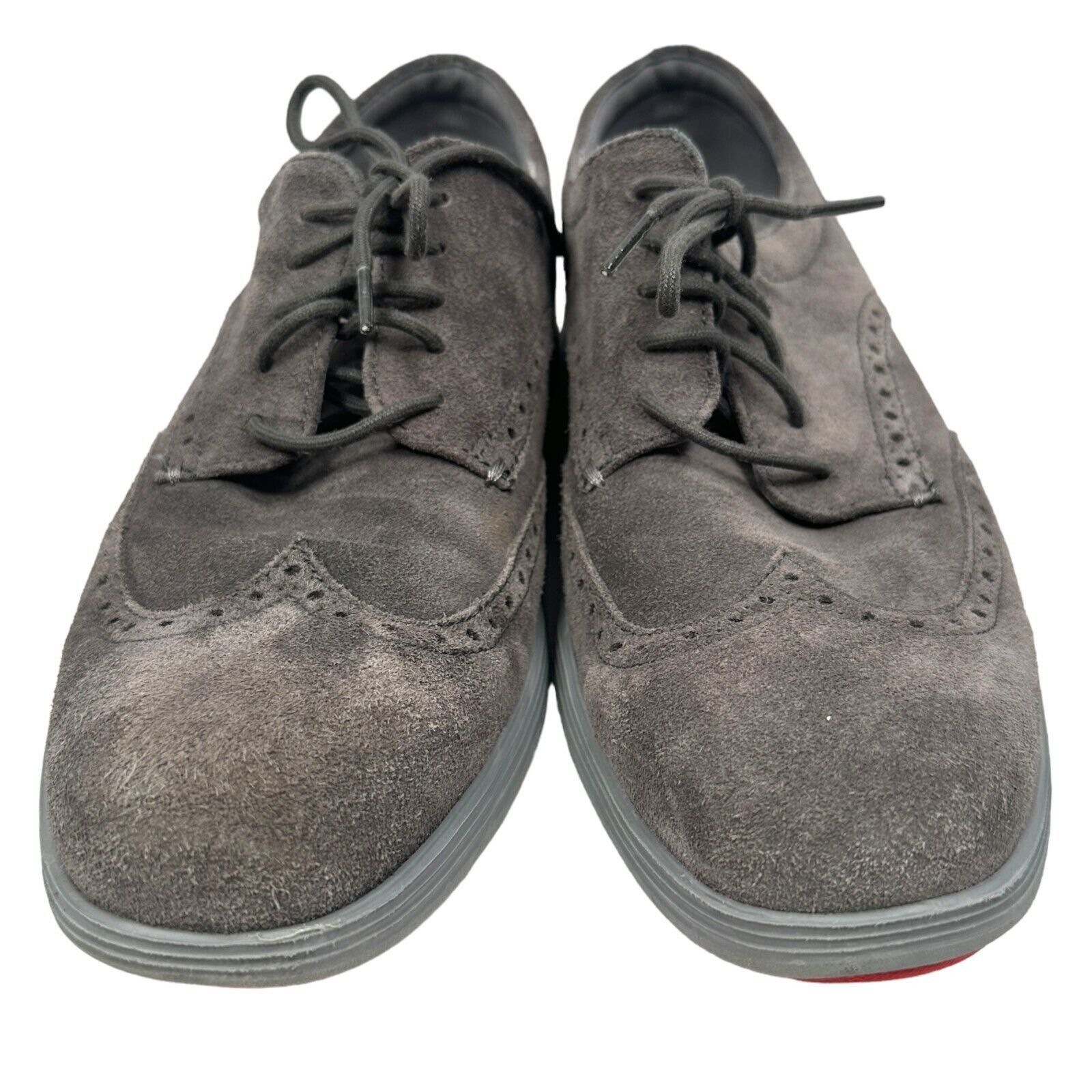 Cole Haan Cole Haan Grand Tour Wingtip Oxford Shoes 10.5 Gray Suede Size US 10.5 / EU 43-44 - 2 Thumbnail