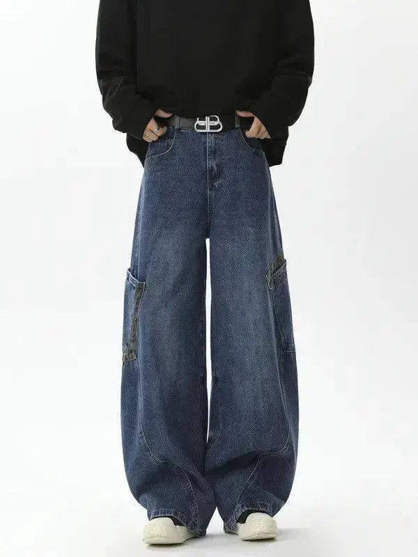 Japanese Brand Retro loose casual wide leg jeans Size US 32 / EU 48 - 1 Thumbnail