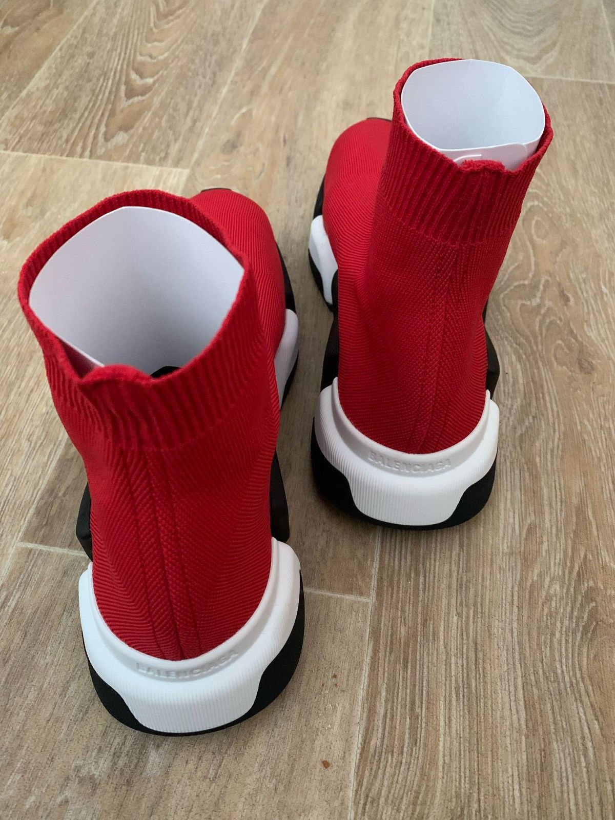 Balenciaga Balenciaga Red Speed Trainer Sz. 40 Size US 7 / EU 40 - 4 Thumbnail