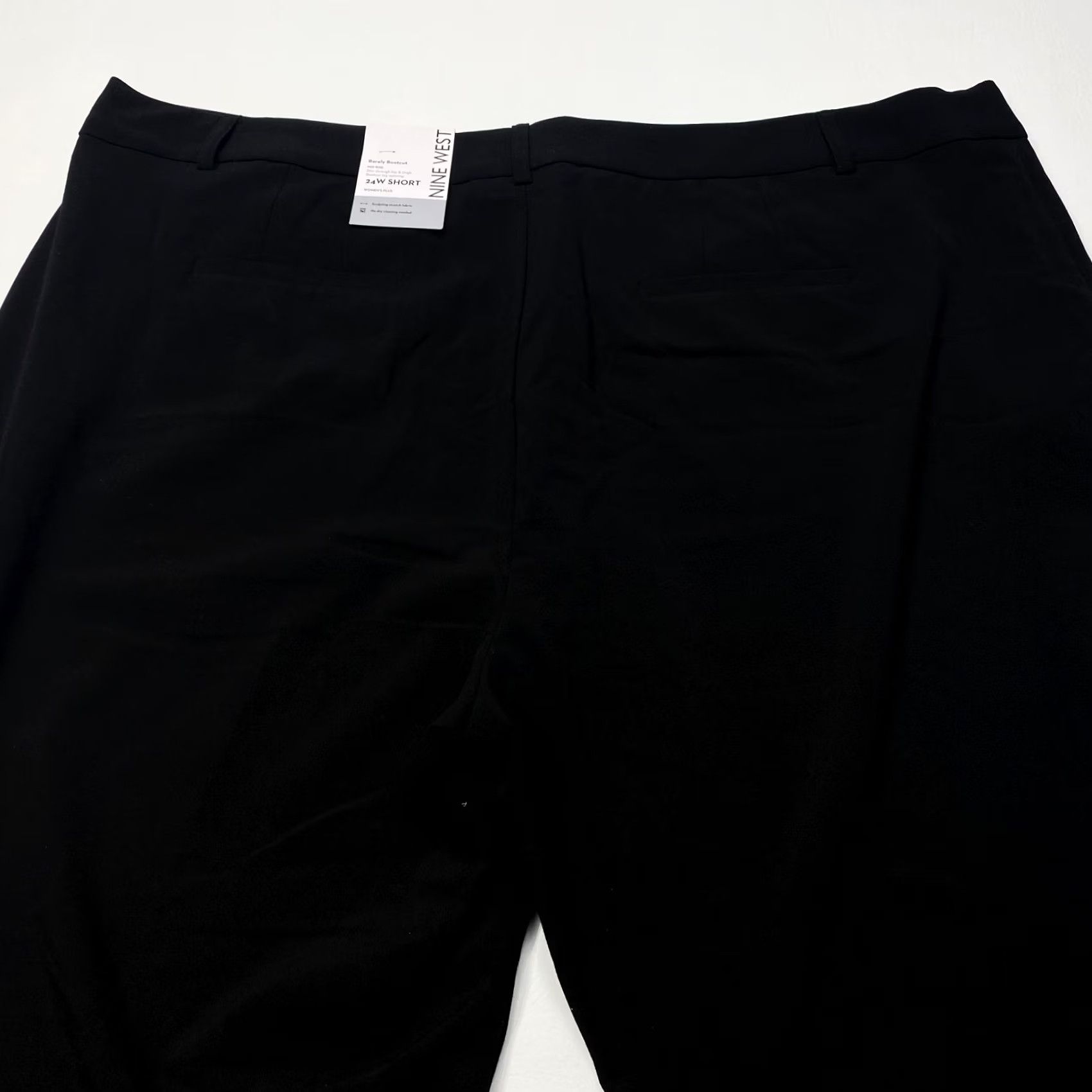 Nine West Nine West Pants Womens 24W Short Black Mid-Rise Bootcut Plus 7802 Size 42" / US 20 - 6 Thumbnail
