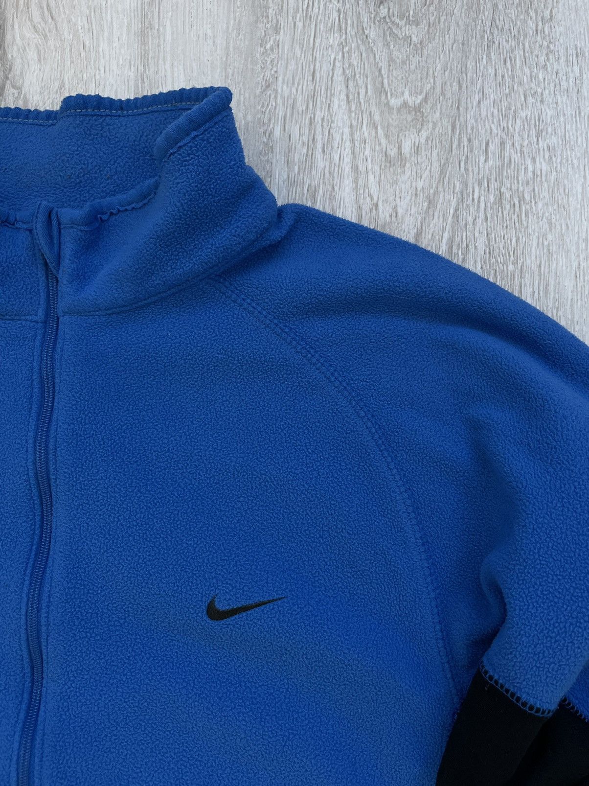 Nike × Vintage Nike Vintage Fleece Therma Fit Blue Drill Swoosh Size US M / EU 48-50 / 2 - 5 Thumbnail